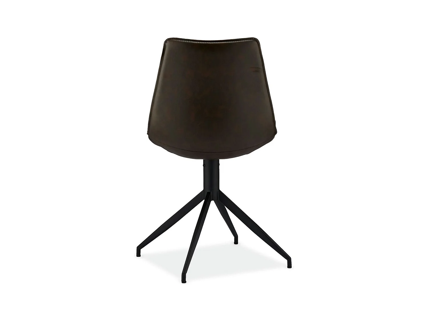 Lot de 2 chaises pivotantes Isabel - Simili et métal - Marron