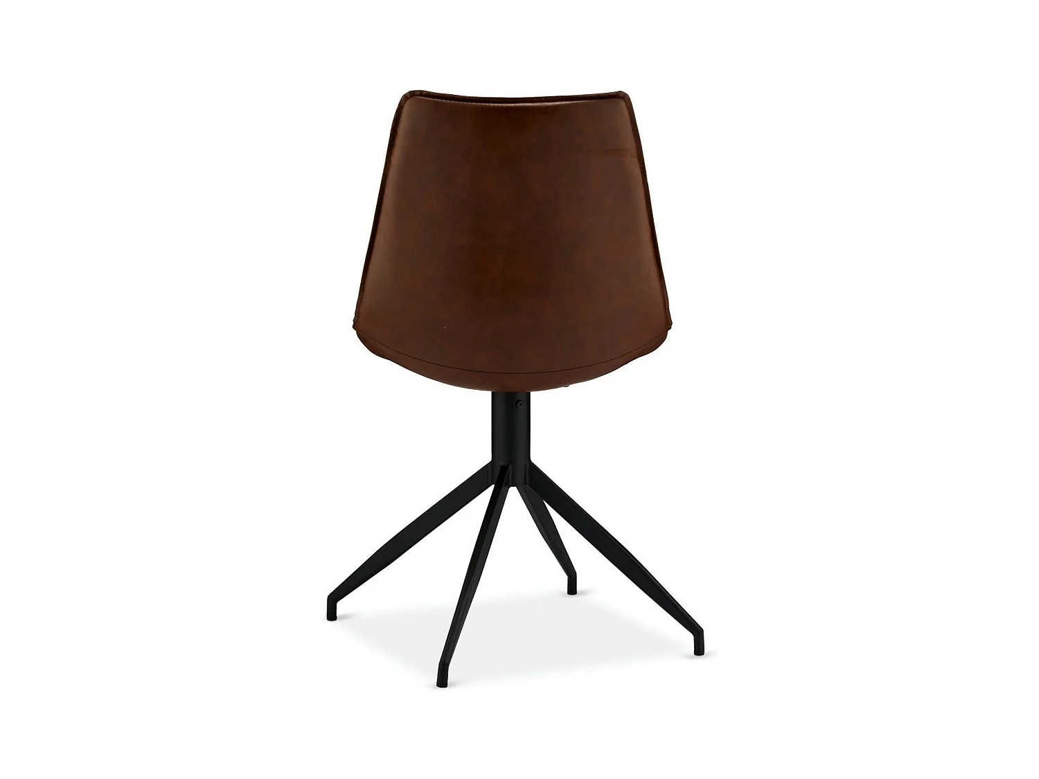 Ibbe Design Bruin Draaibare Eetkamerstoelen Isabel Set van 2 Keukenstoel met Metalen Poten, Keuken Woonkamer Slaapkamer 57x48x85 cm