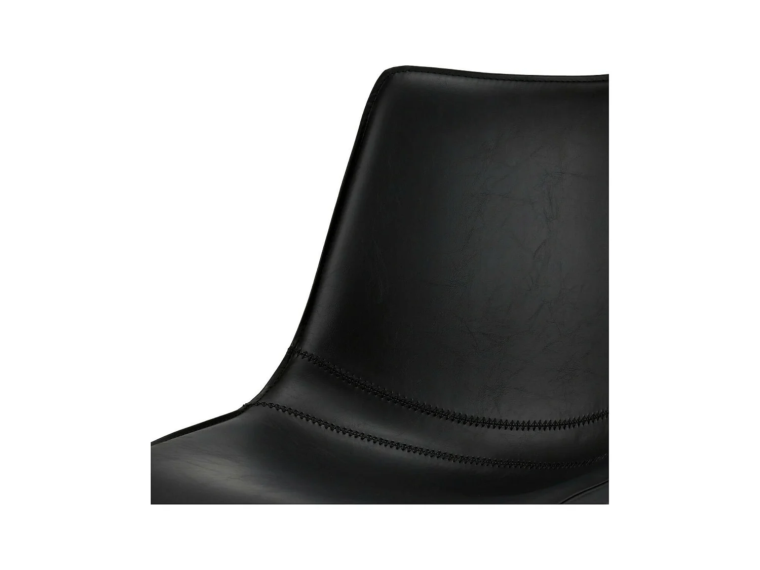 Esszimmerstuhl Drehbar 2er Set Isabel - Kunstleder & Metall - Schwarz