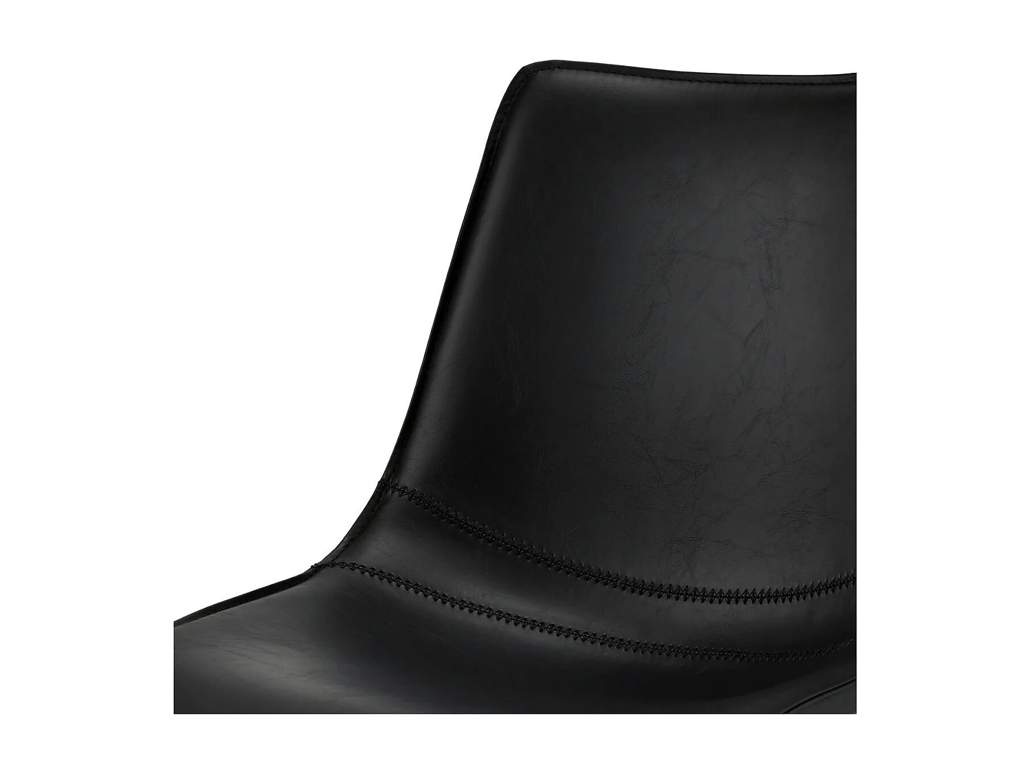 Lot de 2 chaises pivotant Isabel - Simili et métal - Noir