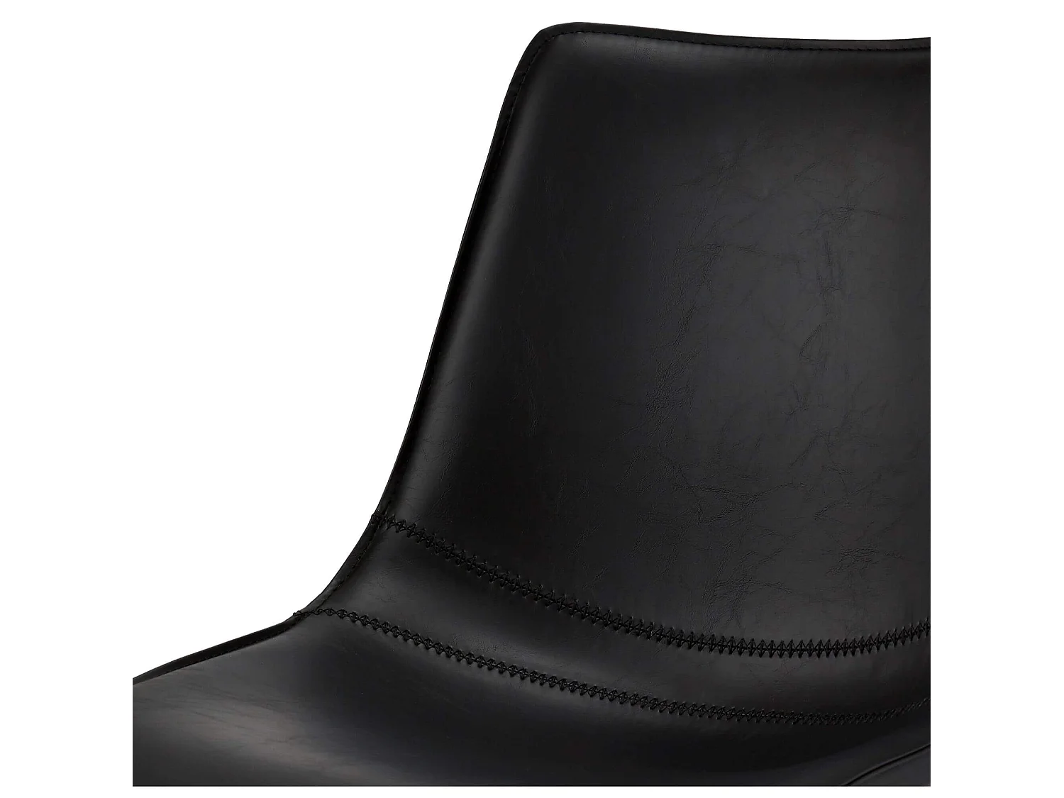 Lot de 2 chaises pivotant Isabel - Simili et métal - Noir