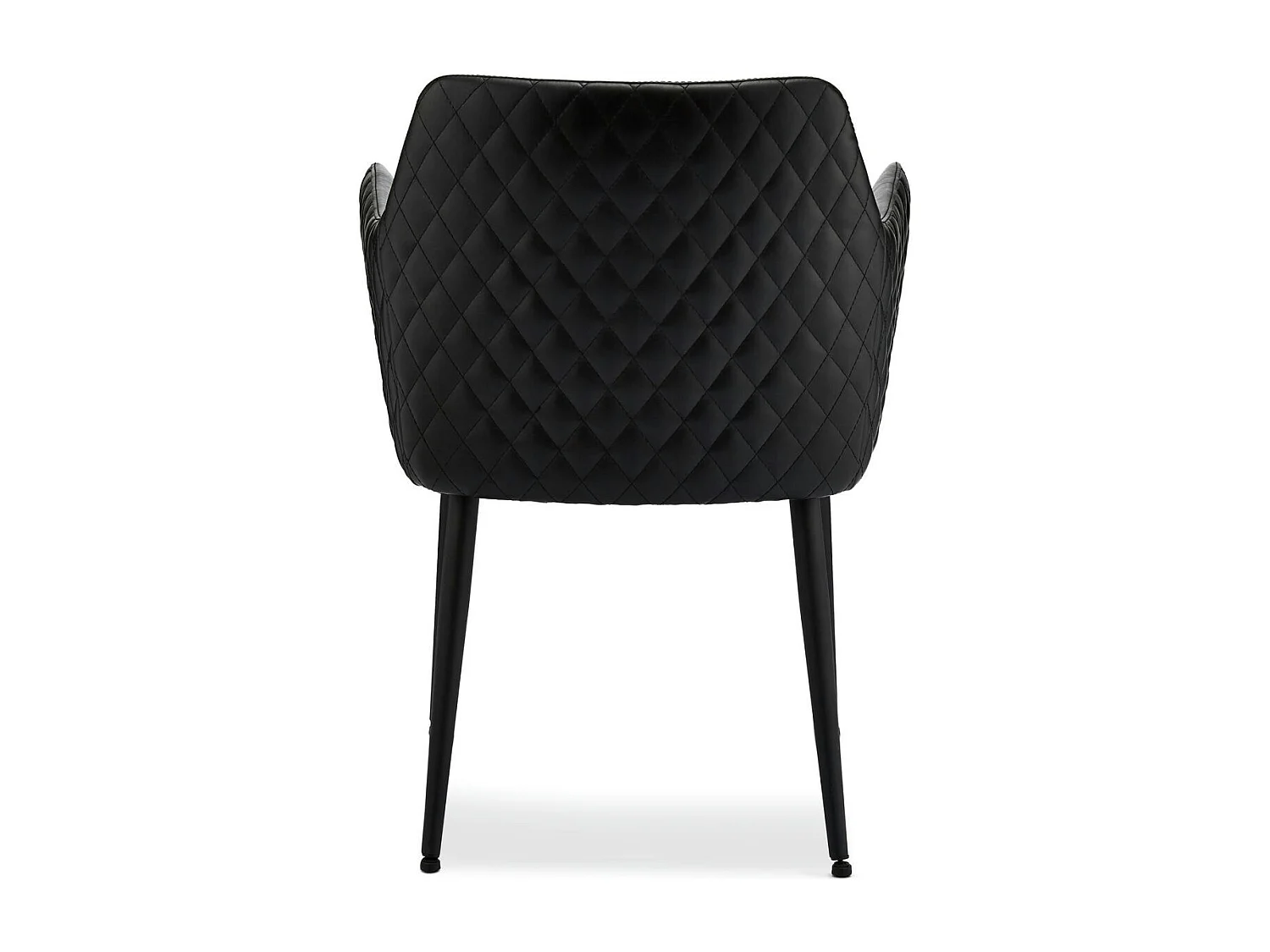 Lot de 2 chaises avec accoudoirs Shiva - Simili et métal - Noir