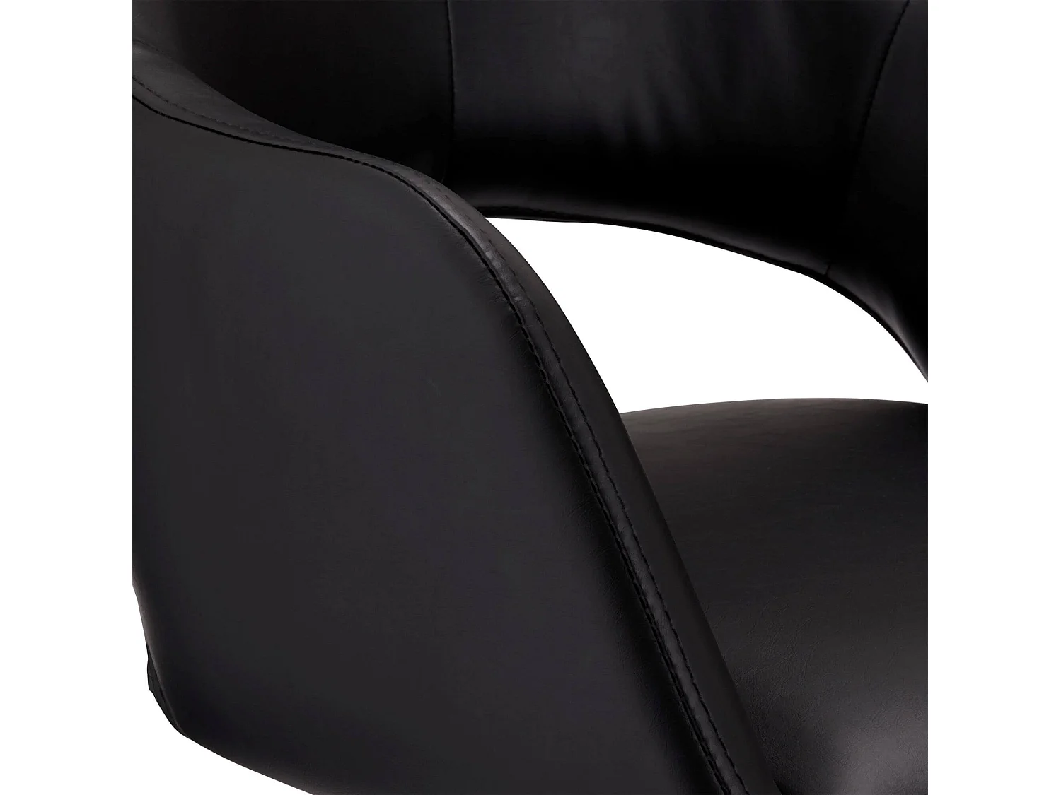 Lot de 2 chaises avec accoudoirs Luna - Simili et métal - Noir