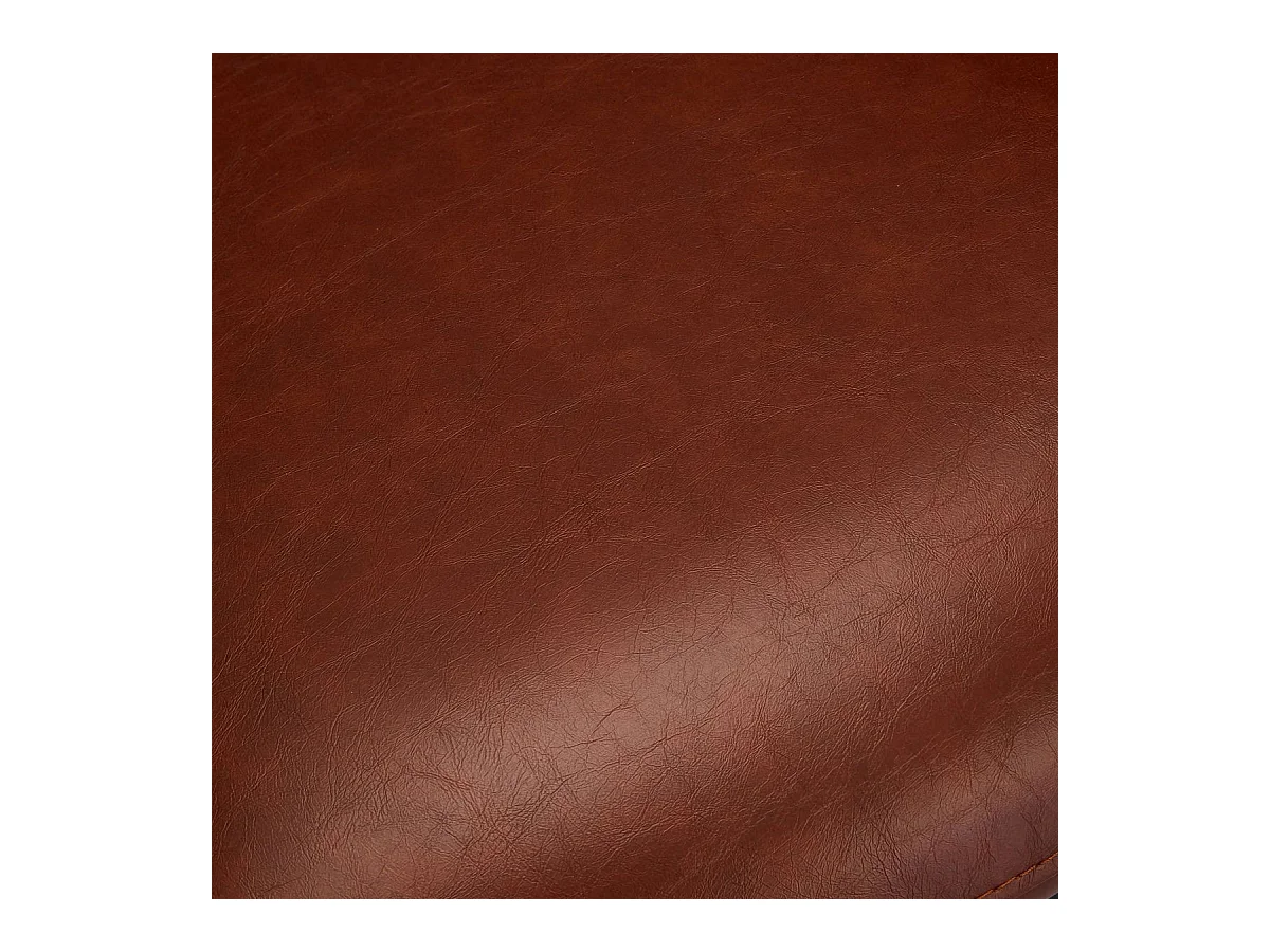 Lotto di 2 sedie con braccioli girevole Luna - Similpelle e Metallo - Marrone chiaro