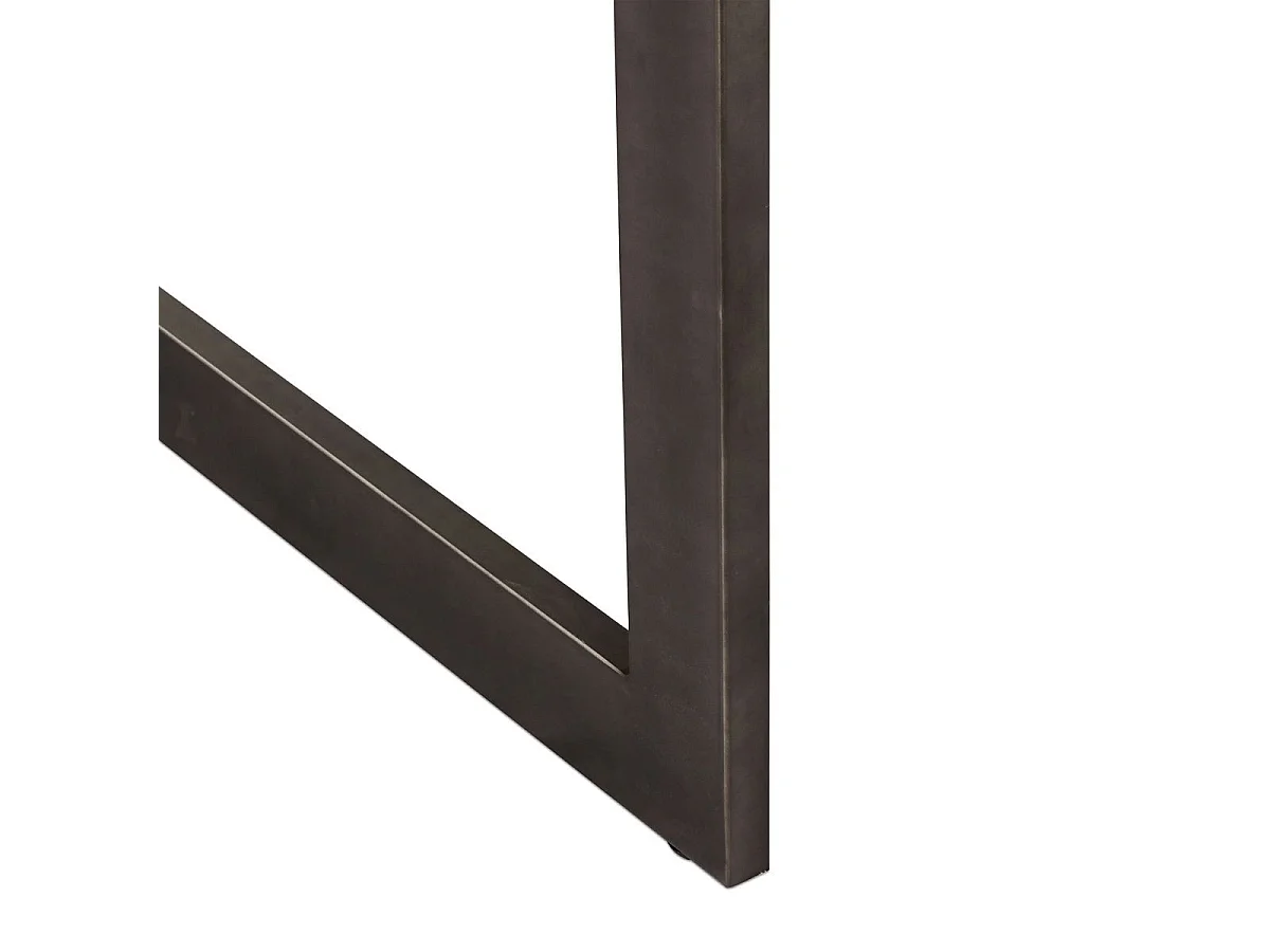 Table à manger extensible Mallorca - Rectangulaire - 6 à 8 couverts - Acacia massif et métal - Marron