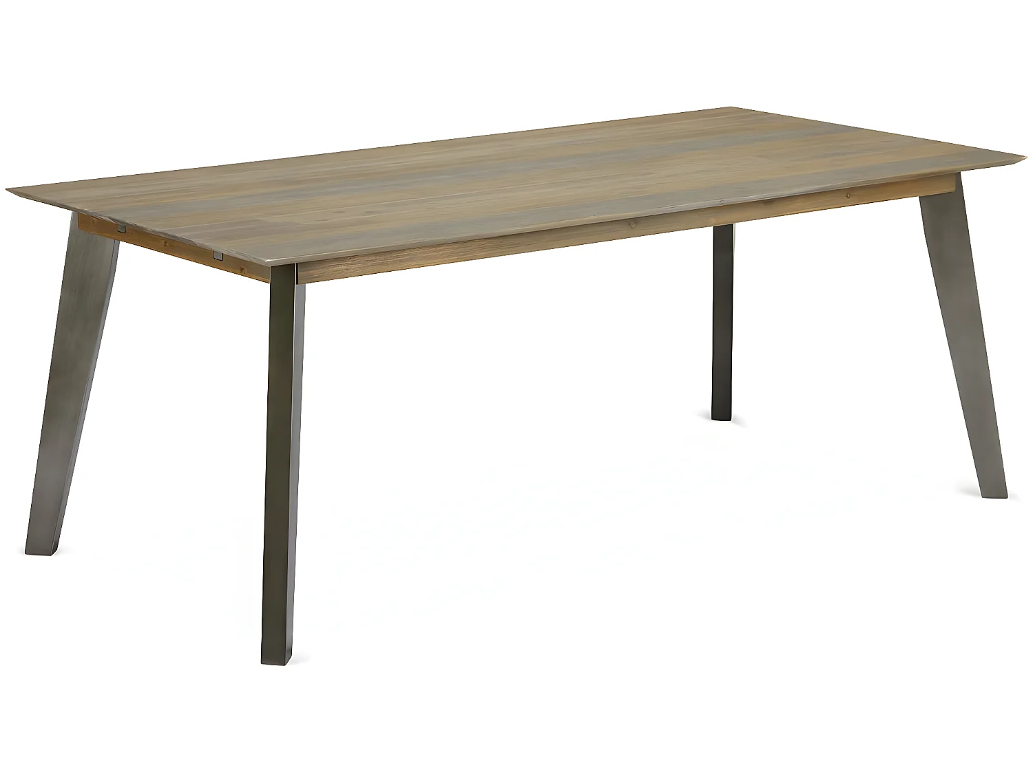 Mesa de comedor rectangular Malaga - 6 a 8 comensales - Madera de acacia maciza y - Marrón