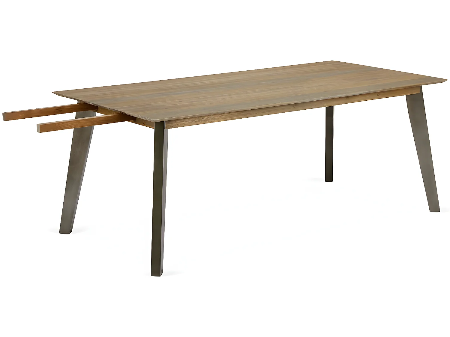 Mesa de comedor rectangular Malaga - 6 a 8 comensales - Madera de acacia maciza y - Marrón