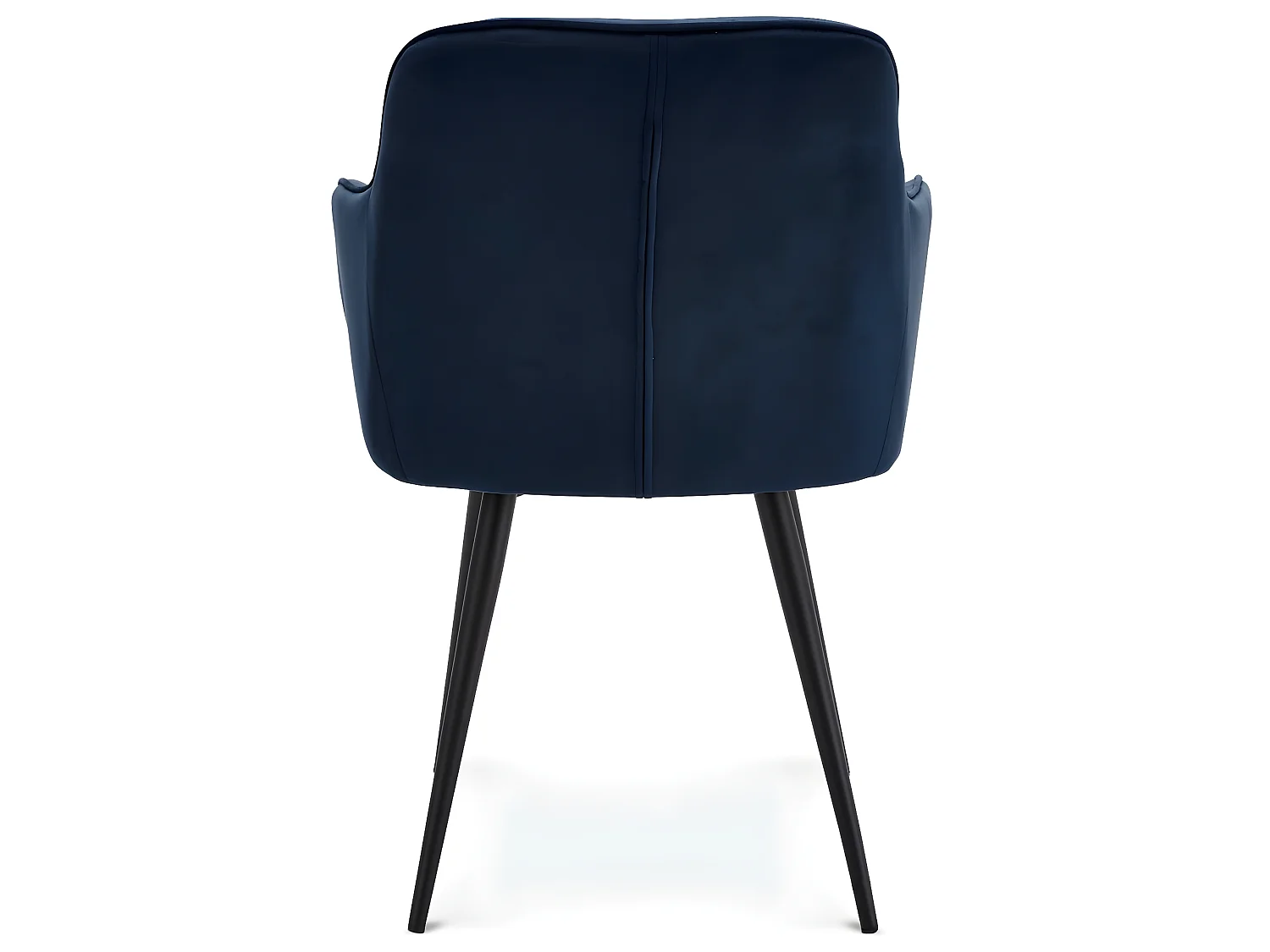 Lot de 2 chaises avec accoudoirs Nadja - Velours et métal - Bleu