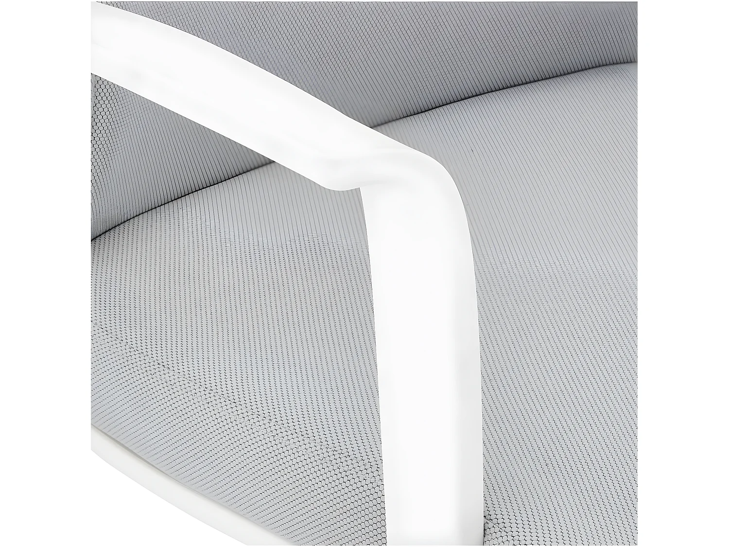 Chaise de bureau ergonomique Bolero - Réglable en hauteur - Pivotant - Inclinable - Tissu et métal - Blanc