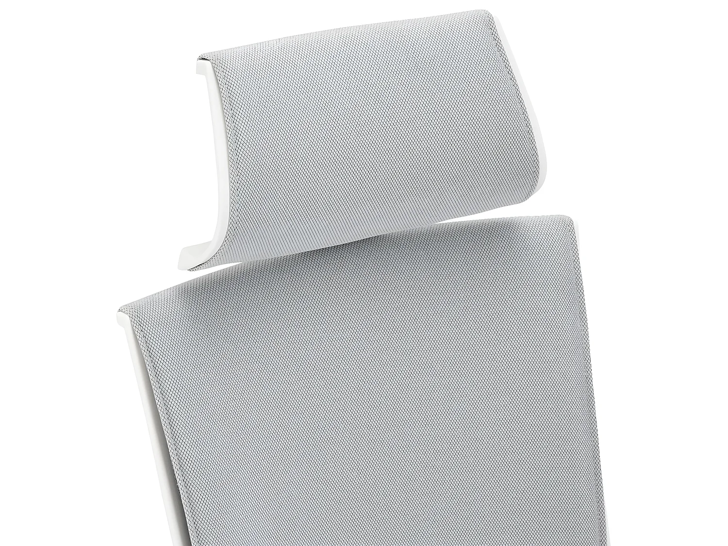 Chaise de bureau ergonomique Bolero - Réglable en hauteur - Pivotant - Inclinable - Tissu et métal - Blanc