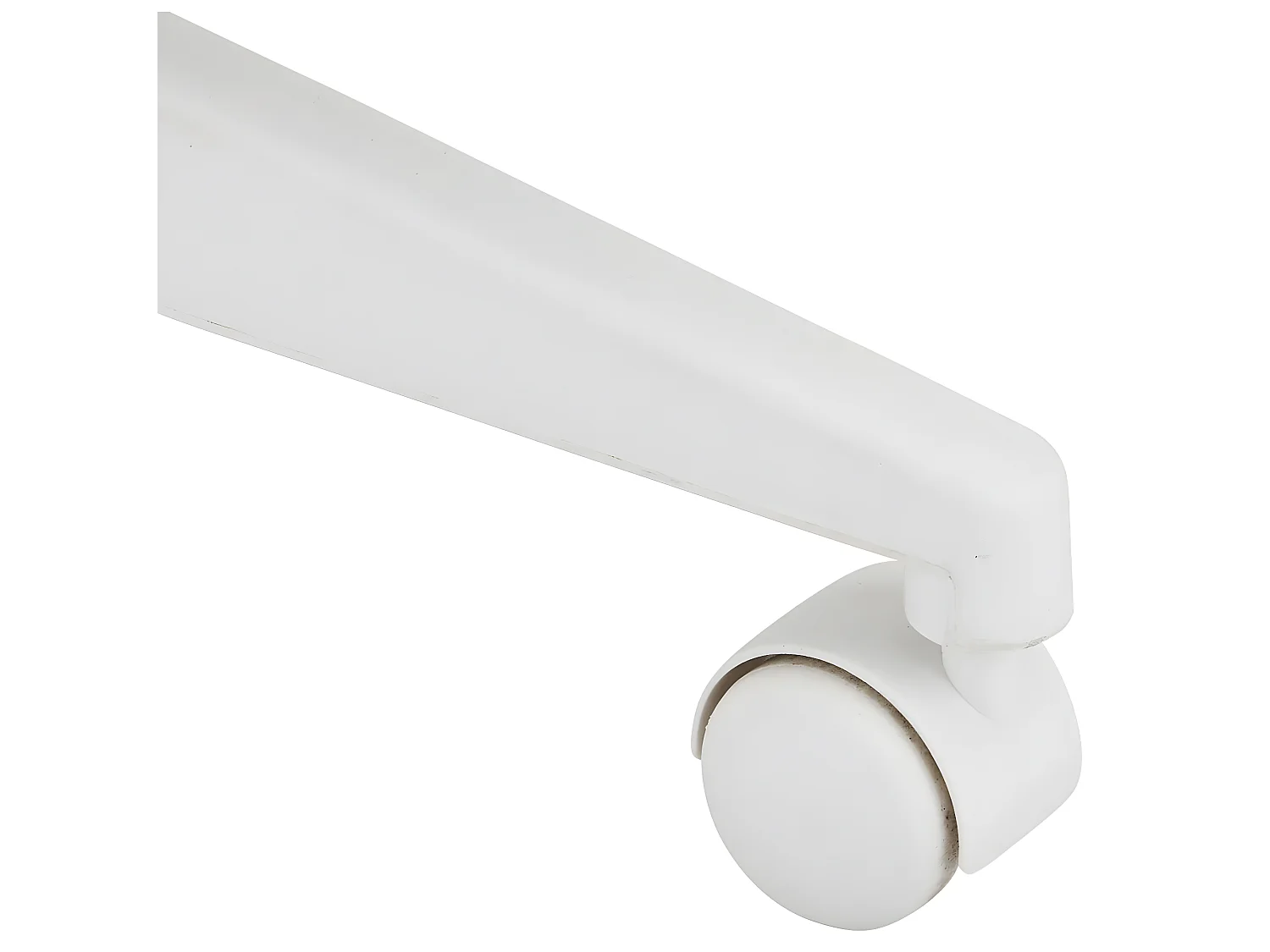 Chaise de bureau ergonomique Bolero - Réglable en hauteur - Pivotant - Inclinable - Tissu et métal - Blanc