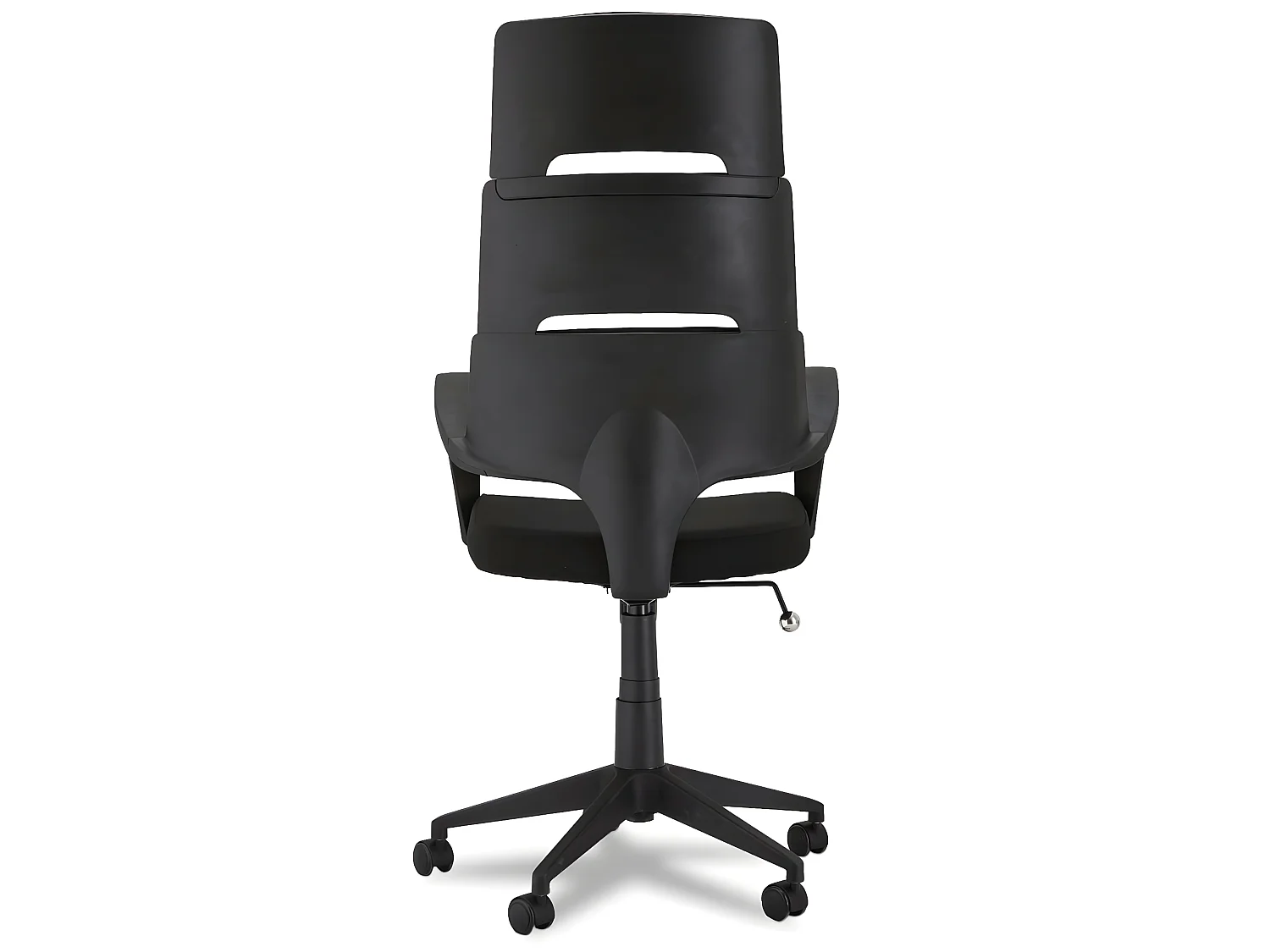Chaise de bureau ergonomique Domo - Réglable en hauteur - Pivotant - Inclinable - Tissu et métal - Noir