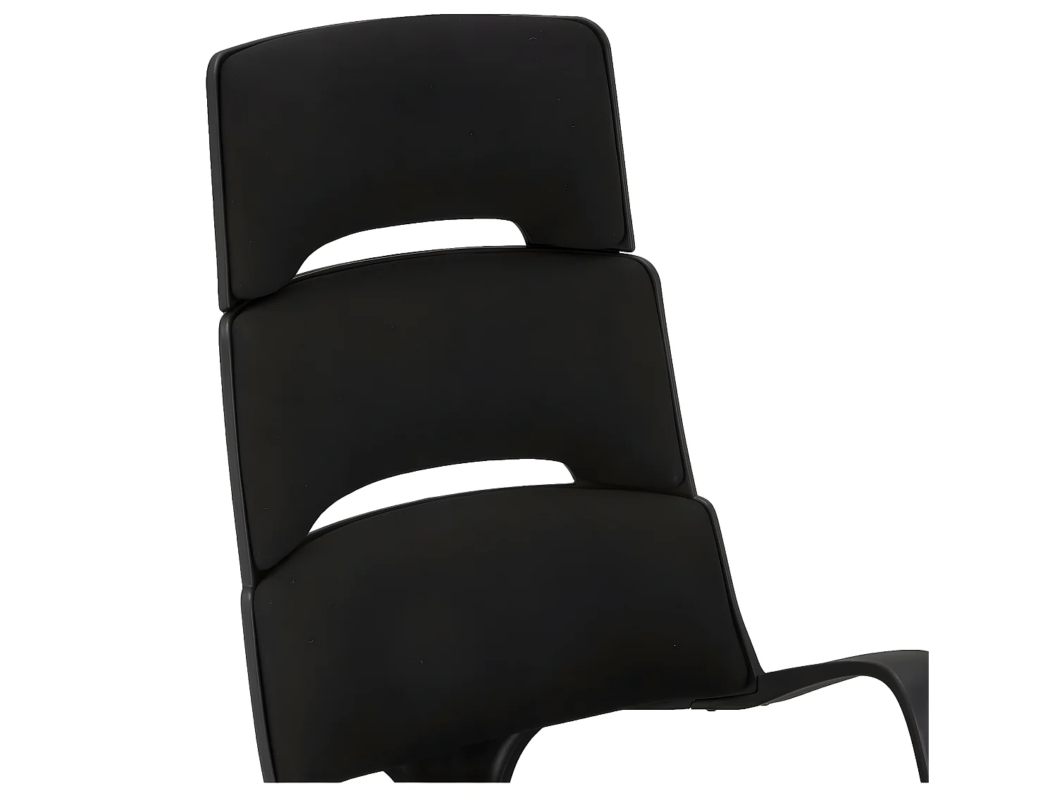 Chaise de bureau ergonomique Domo - Réglable en hauteur - Pivotant - Inclinable - Tissu et métal - Noir