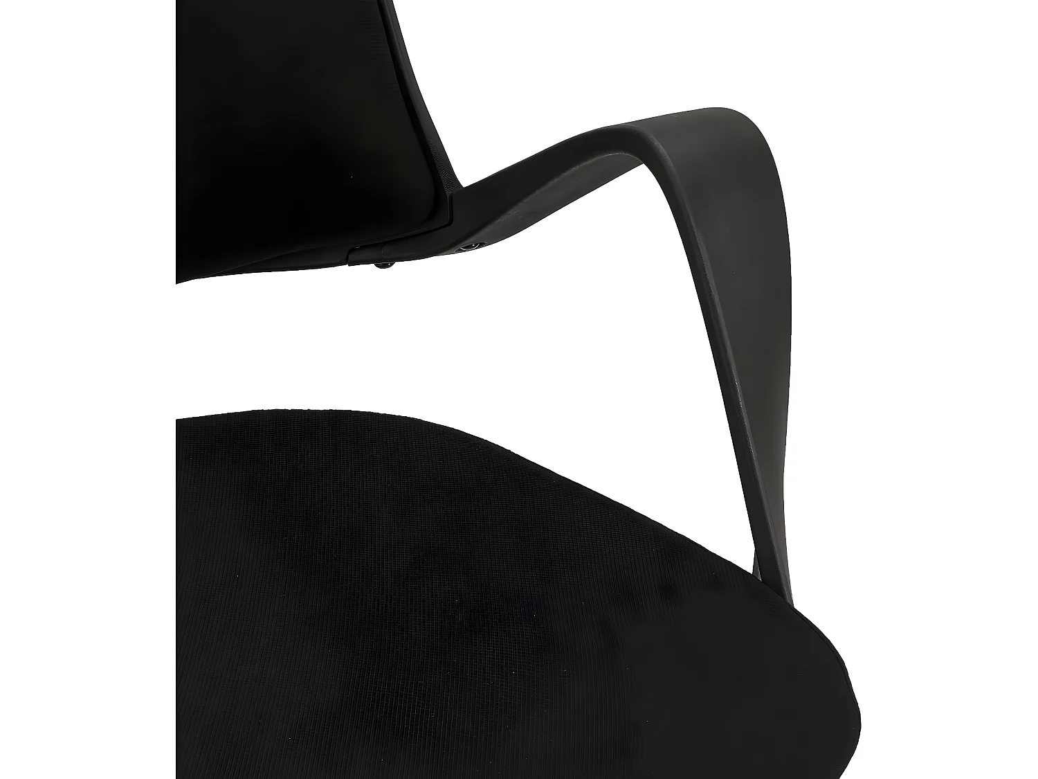 Chaise de bureau ergonomique Domo - Réglable en hauteur - Pivotant - Inclinable - Tissu et métal - Noir