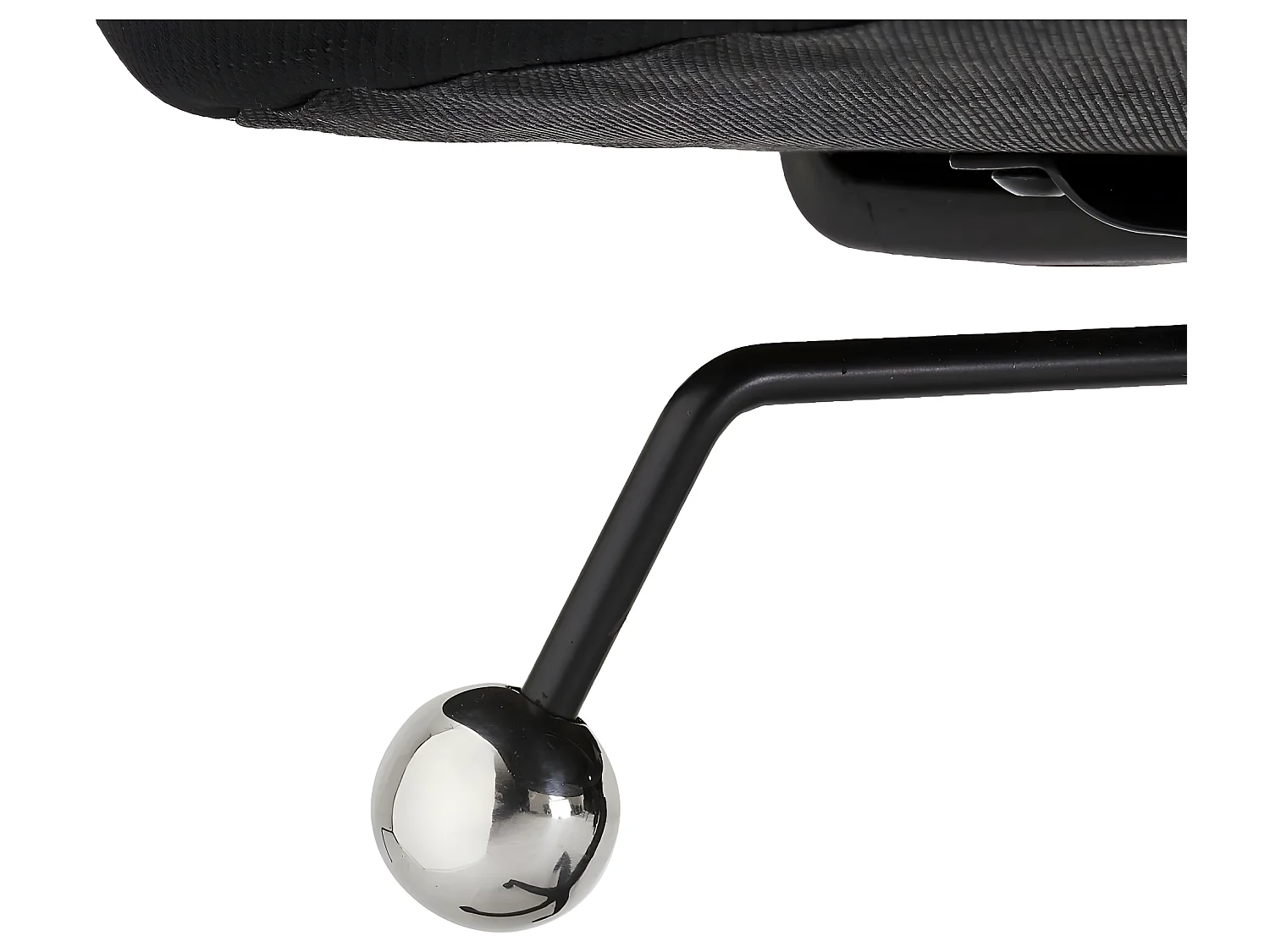 Chaise de bureau ergonomique Domo - Réglable en hauteur - Pivotant - Inclinable - Tissu et métal - Noir