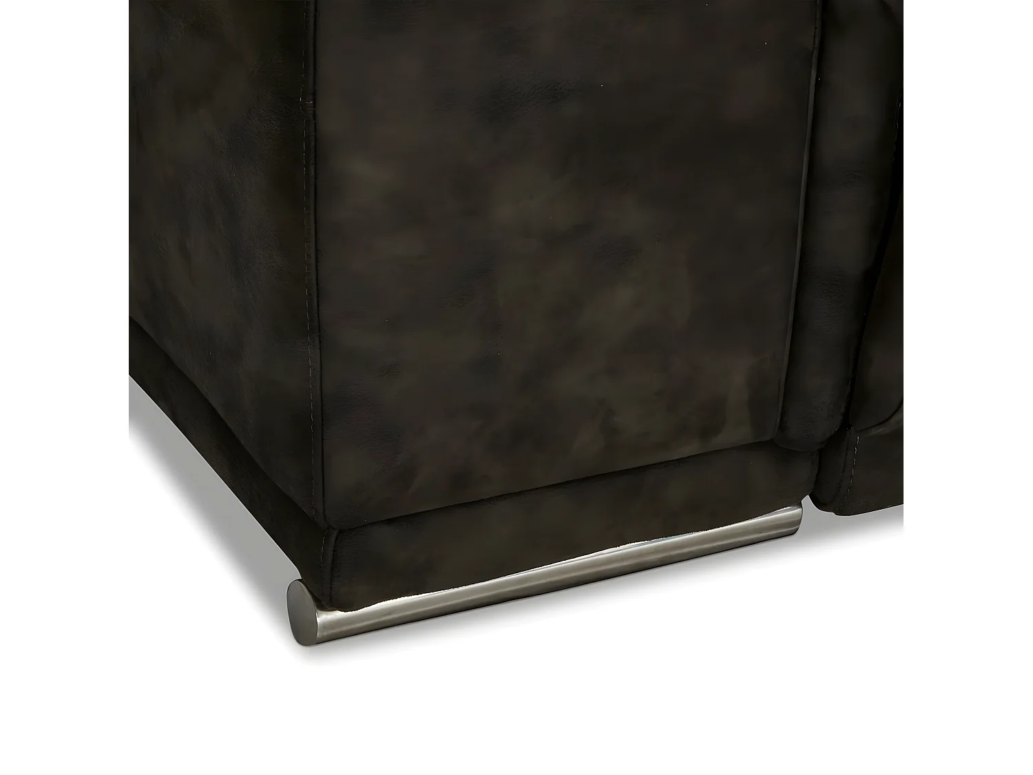 Canapé panoramique gauche électrique Alexa - 6 places - Tissu - Taupe