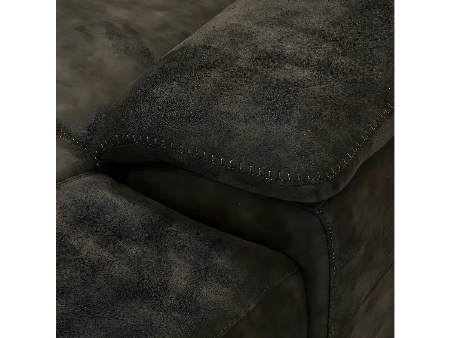 Canapé relax électrique Alexa - 2 places - Tissu - Taupe