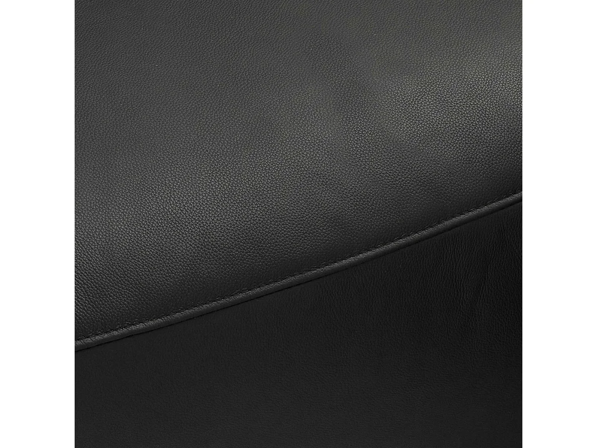 Driezits elektrische moduleerbare relaxbank Alexa - Leer - Zwart