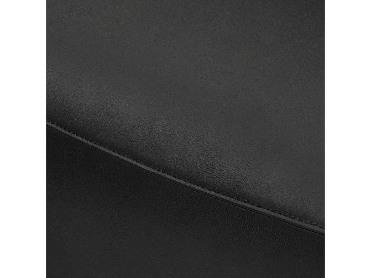 Canapé panoramique gauche électrique Alexa - 6 places - Cuir - Noir