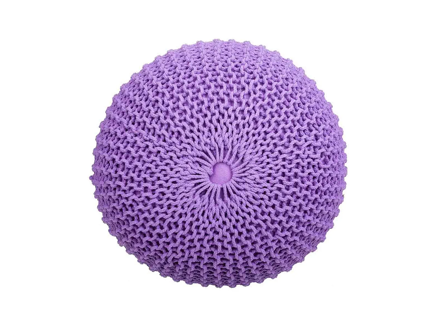 Puf in cotone intrecciato viola 45x45x30h