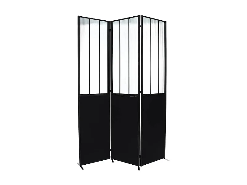 Paravent Atelier métal et verre trempé Atmosphera