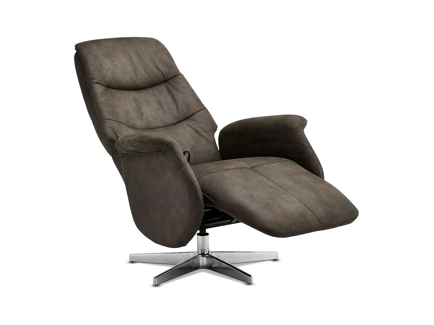 Fauteuil relax Delta - Tissu et métal - Marron