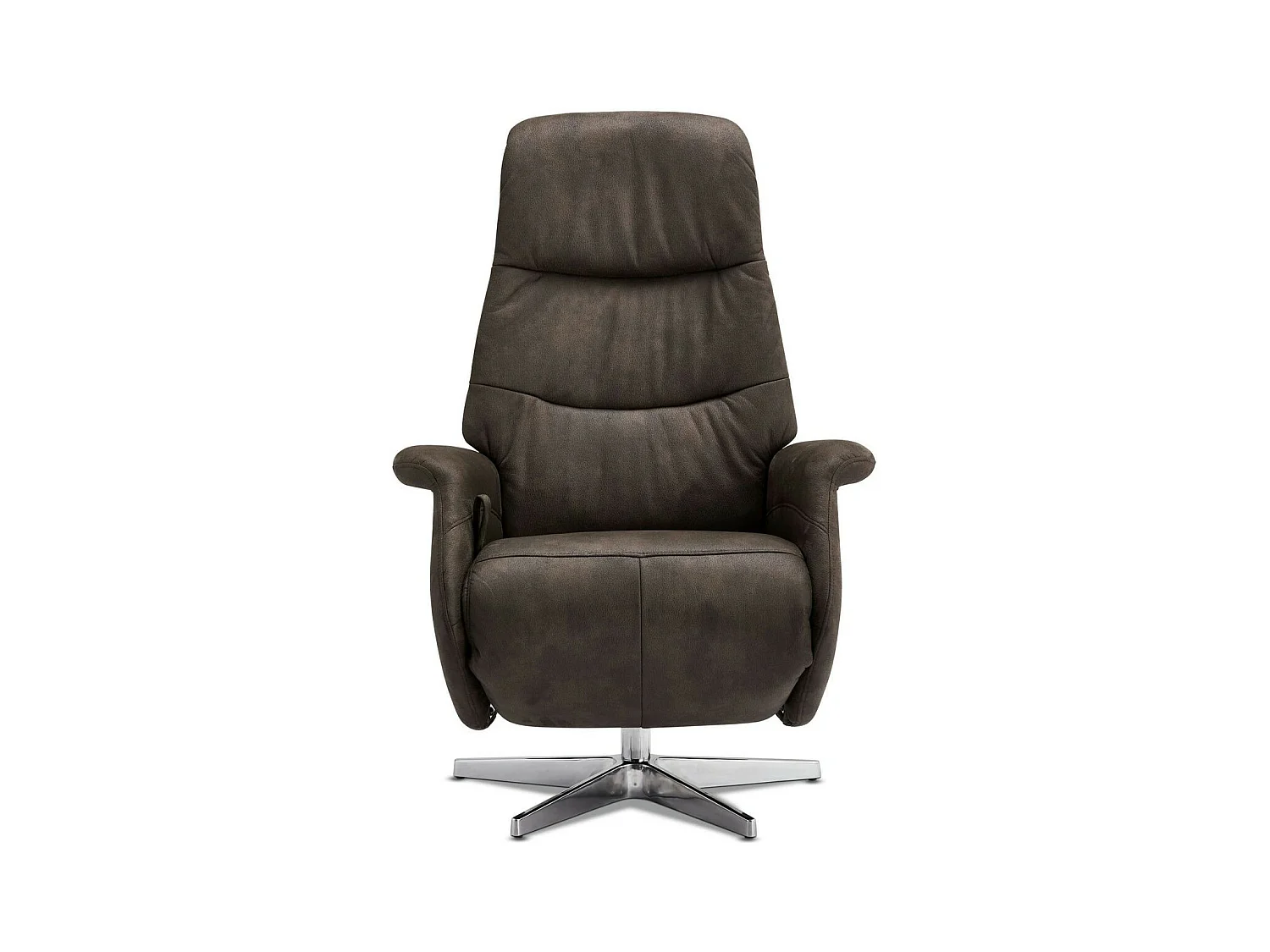 Fauteuil relax Delta - Tissu et métal - Marron