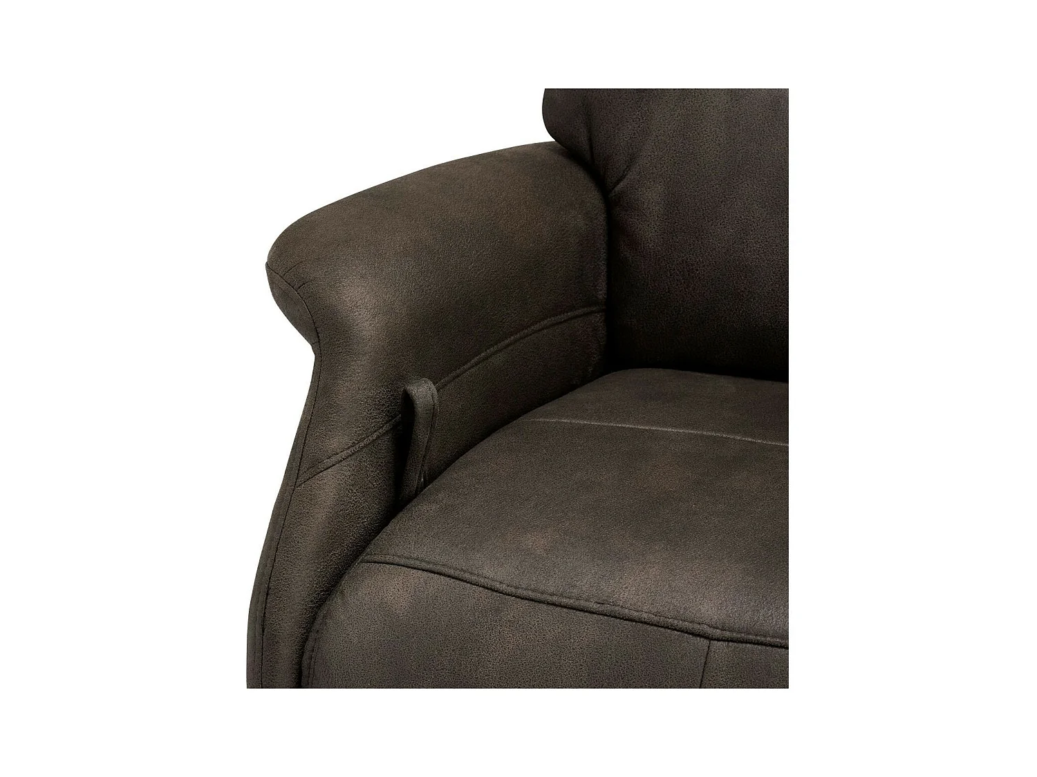 Fauteuil relax Delta - Tissu et métal - Marron