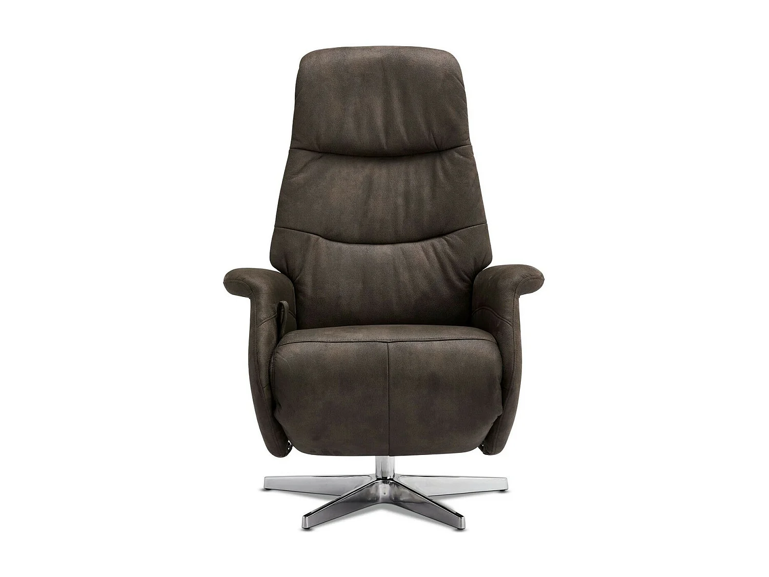 Handmatige relaxfauteuil Delta - Stof & metaal - Bruin