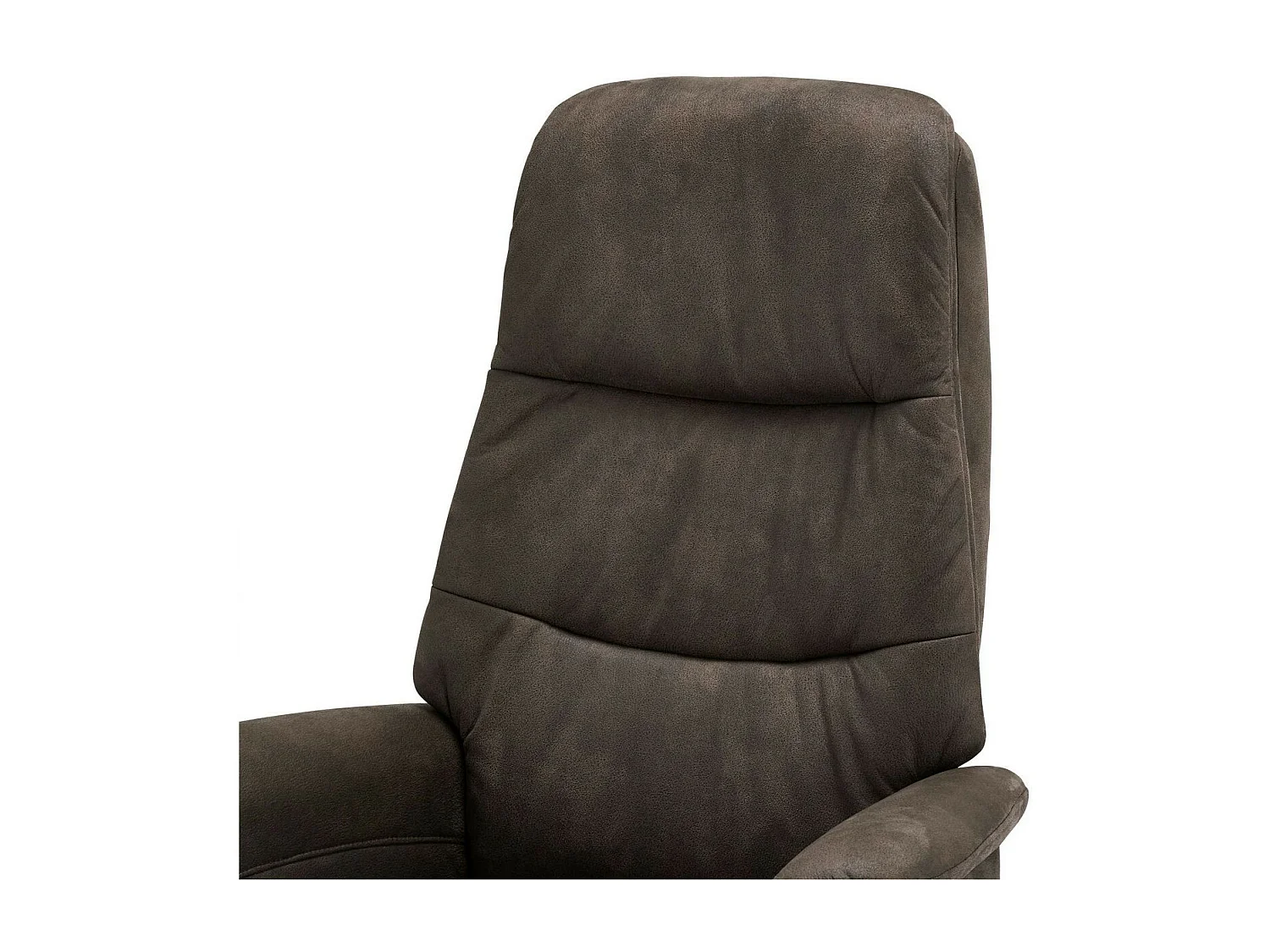 Handmatige relaxfauteuil Delta - Stof & metaal - Bruin