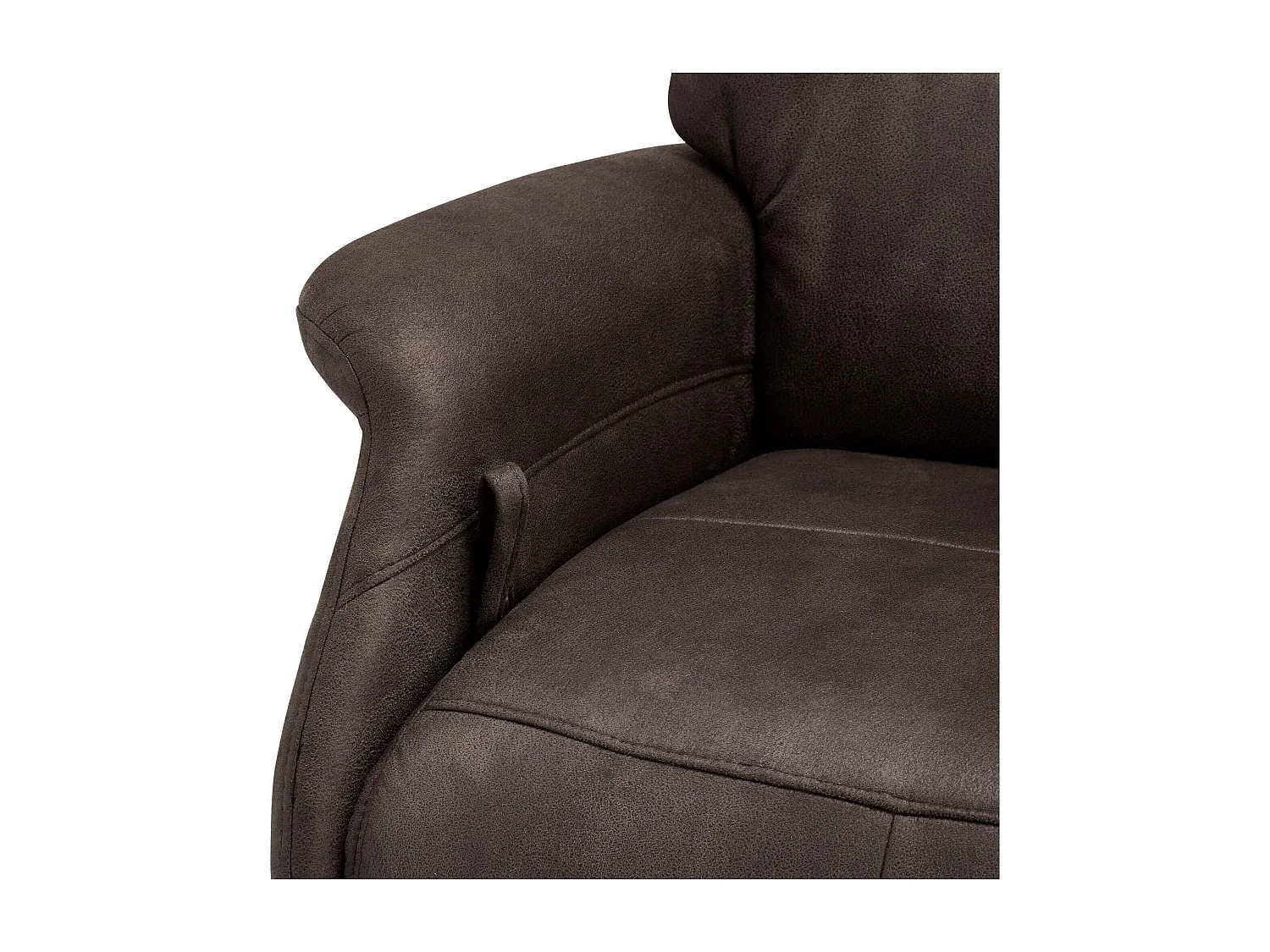 Fauteuil relax Delta - Tissu et métal - Marron