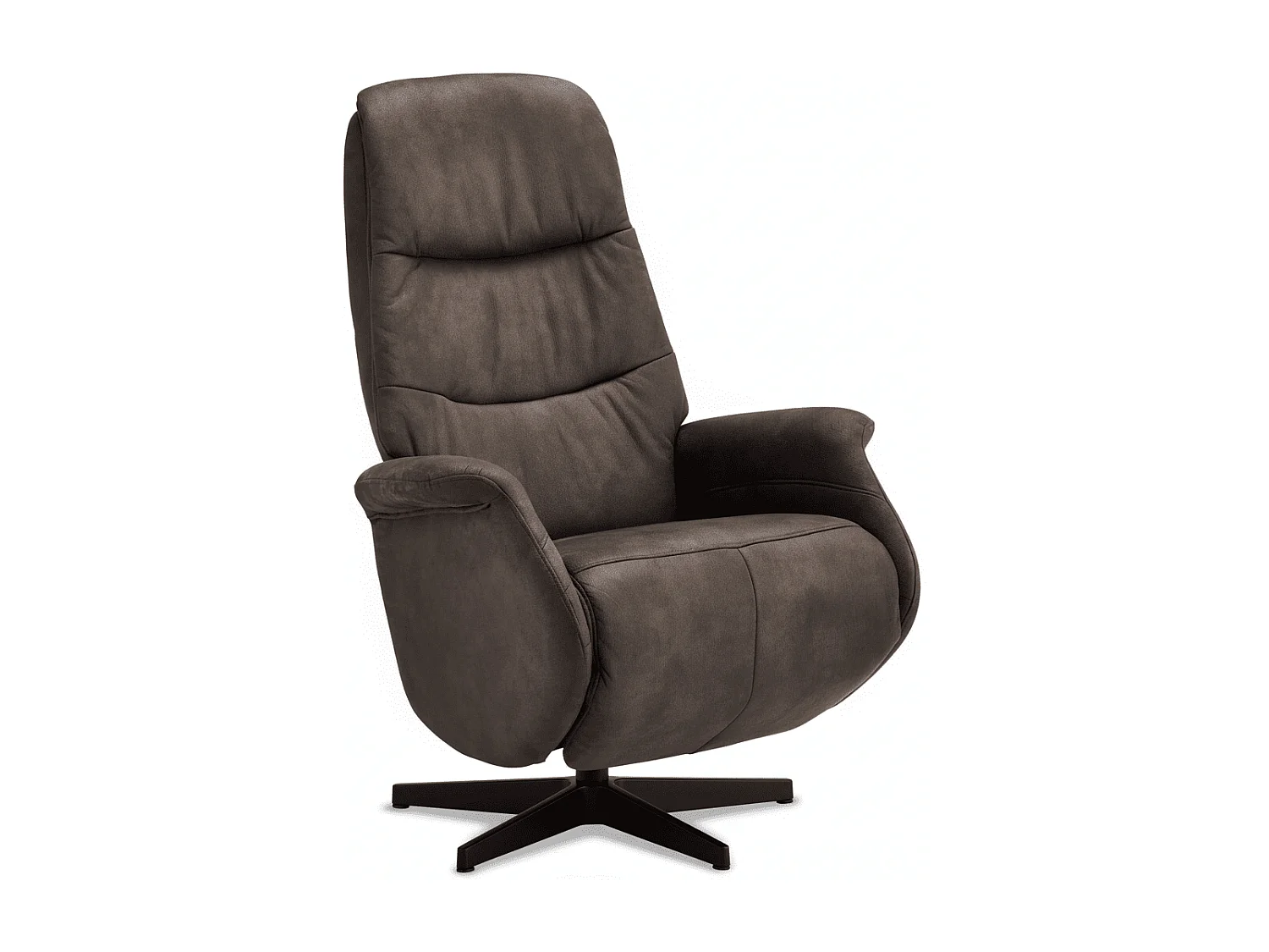 Fauteuil relax Delta - Tissu et métal - Marron