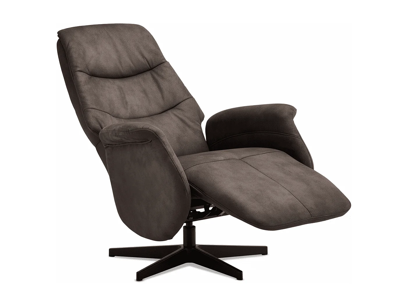 Fauteuil relax Delta - Tissu et métal - Marron