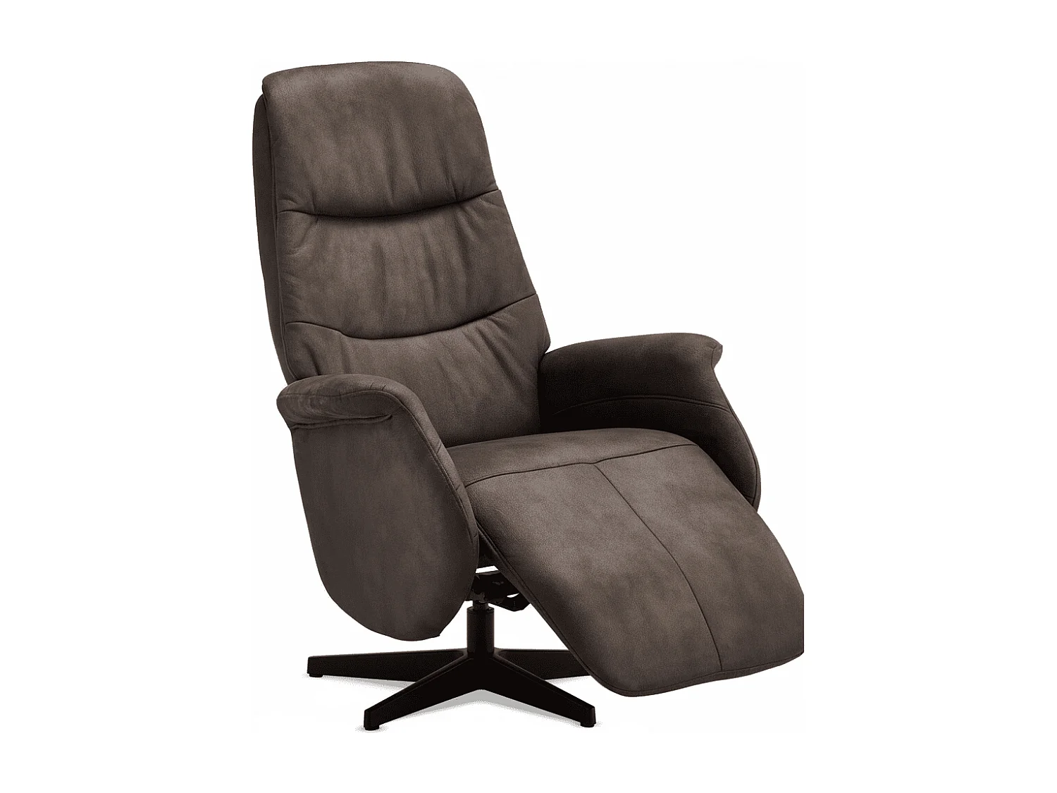 Fauteuil relax Delta - Tissu et métal - Marron