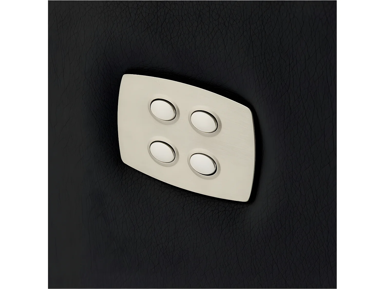 Elektrische relaxfauteuil Bonanza - Leer & metaal - Zwart