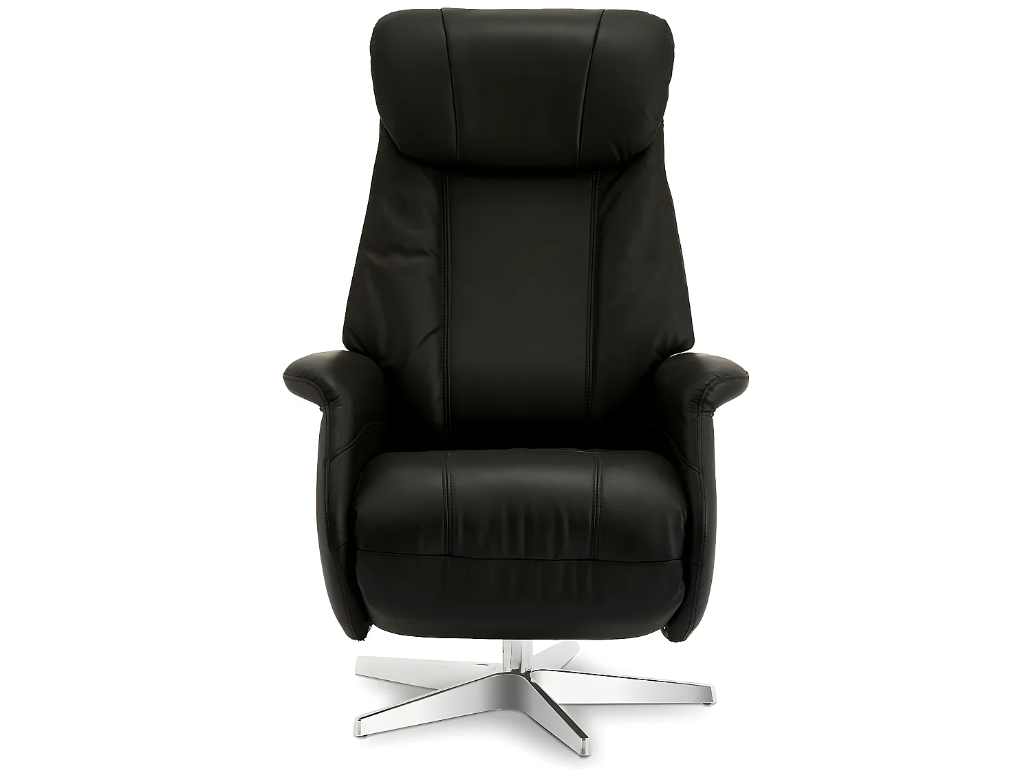 Fauteuil relax électrique Bonanza - Cuir et métal - Noir