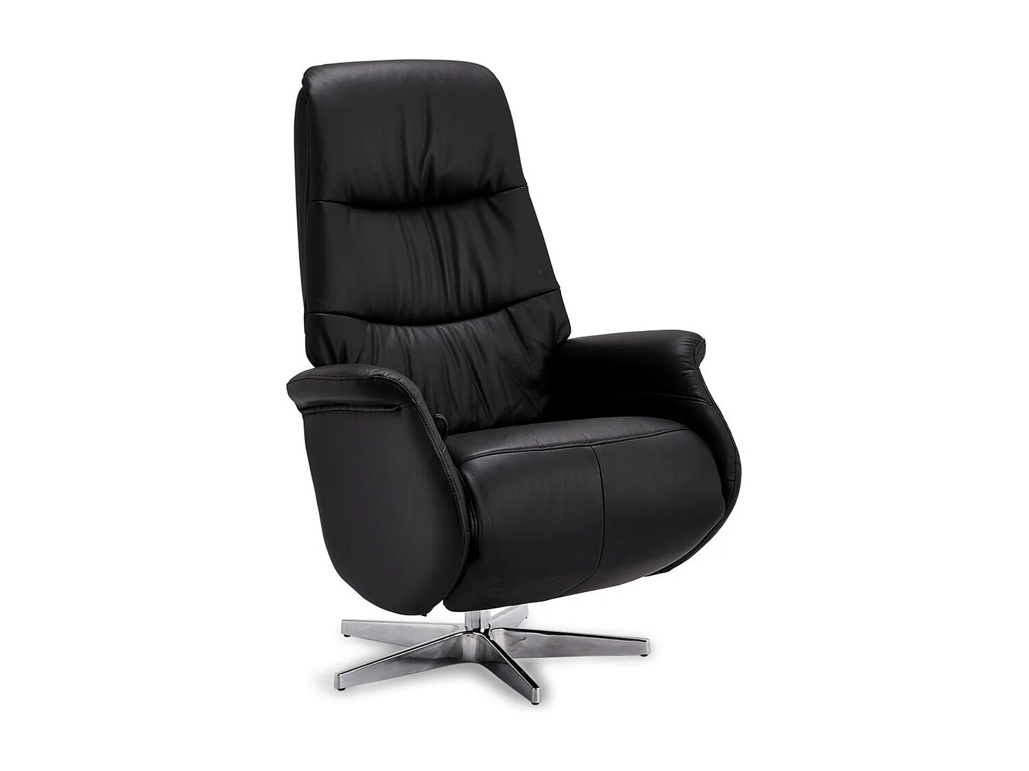 Relaxsessel Fernsehsessel Delta - Leder & Metall - Schwarz