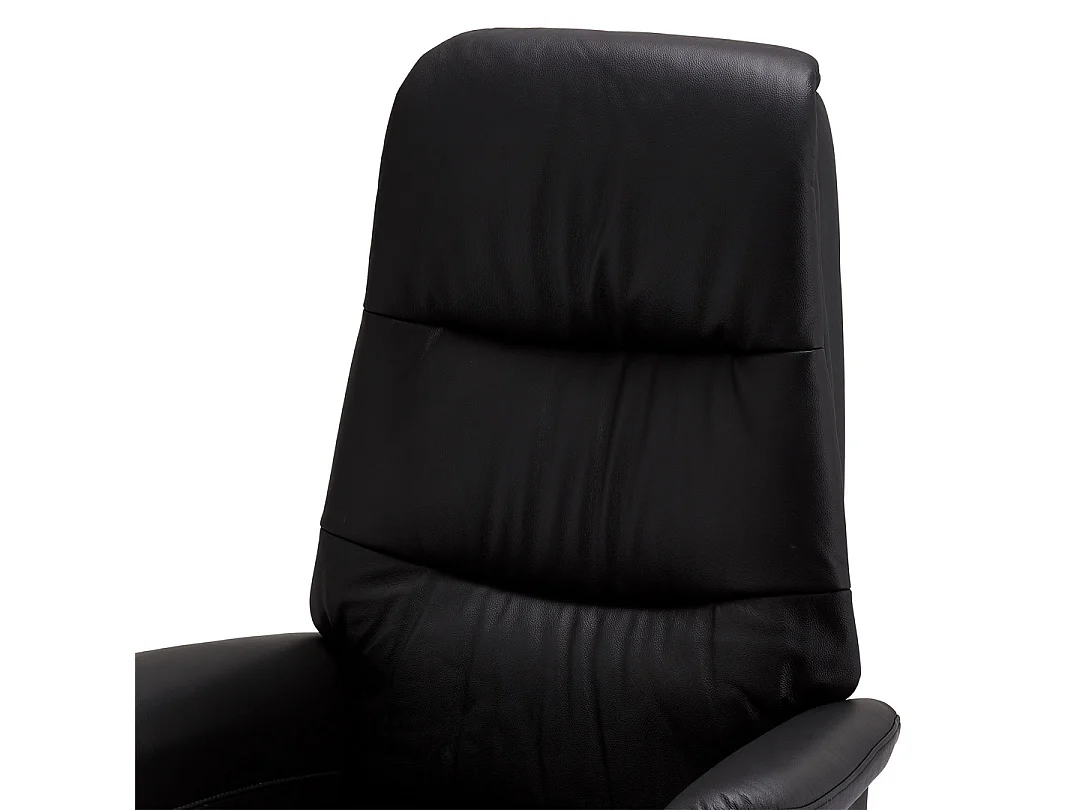 Relaxsessel Fernsehsessel Delta - Leder & Metall - Schwarz