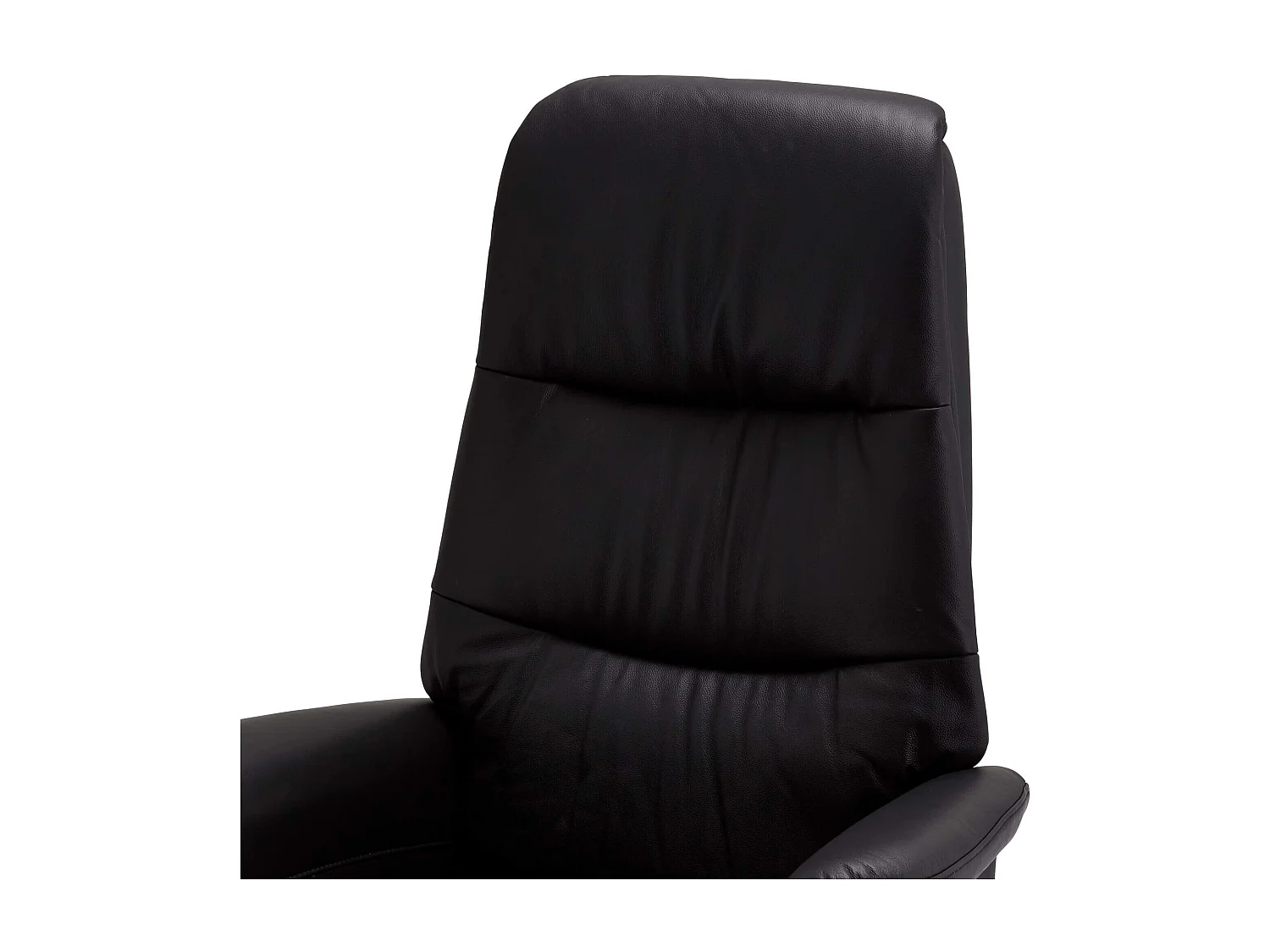 Handmatige relaxfauteuil Delta - Leer & metaal - Zwart