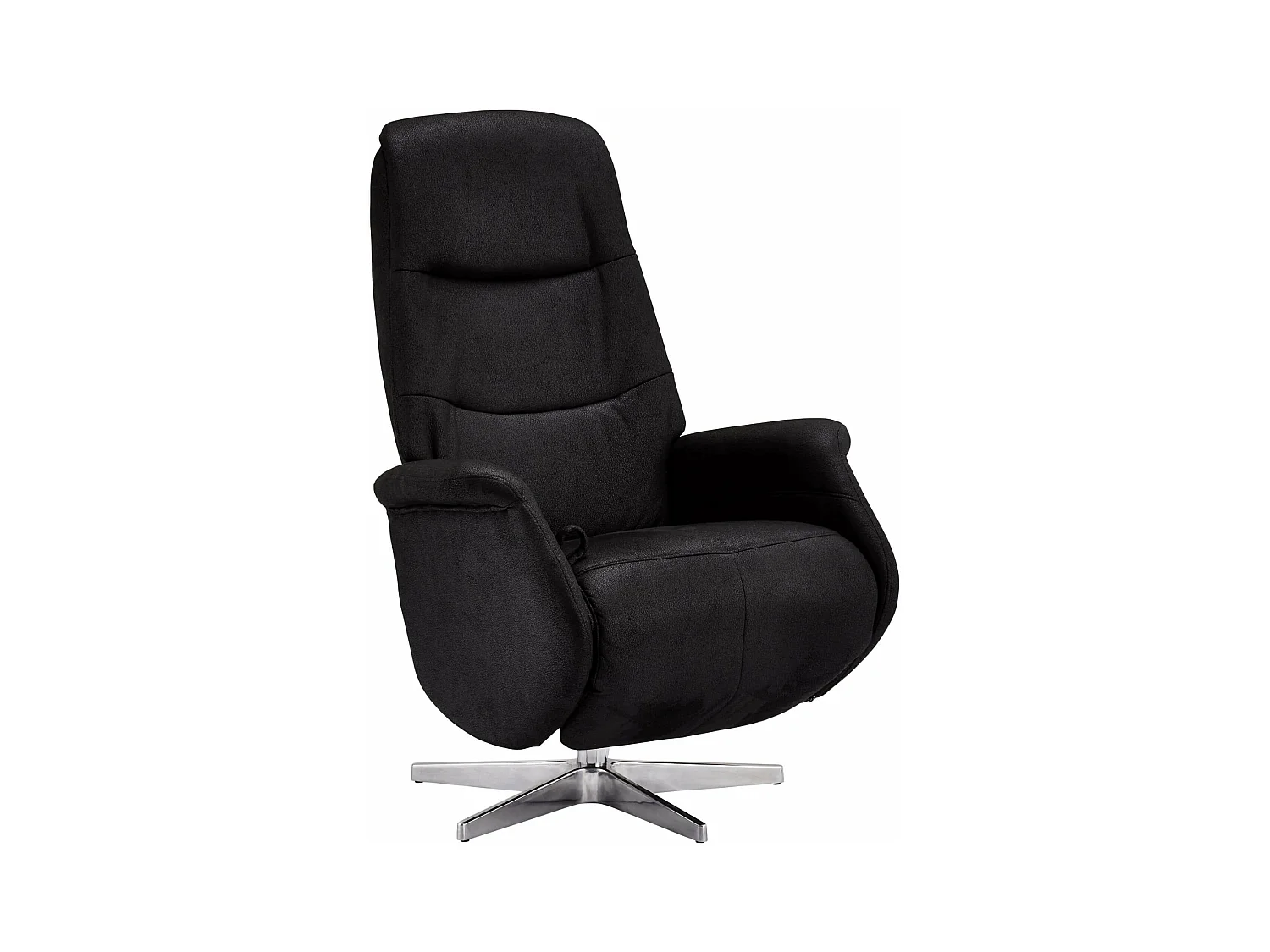 Handmatige relaxfauteuil Delta - Stof & metaal - Zwart