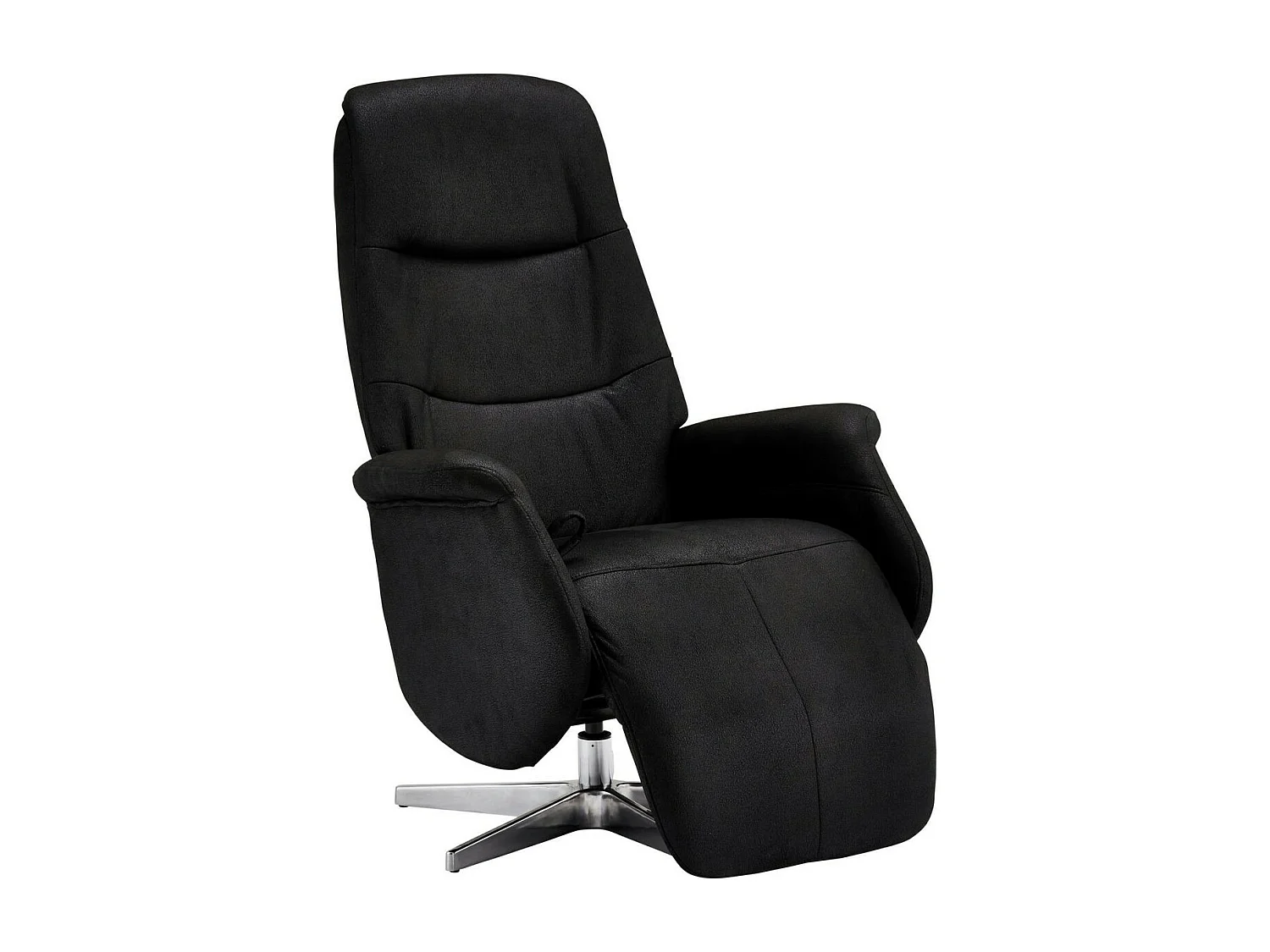 Handmatige relaxfauteuil Delta - Stof & metaal - Zwart