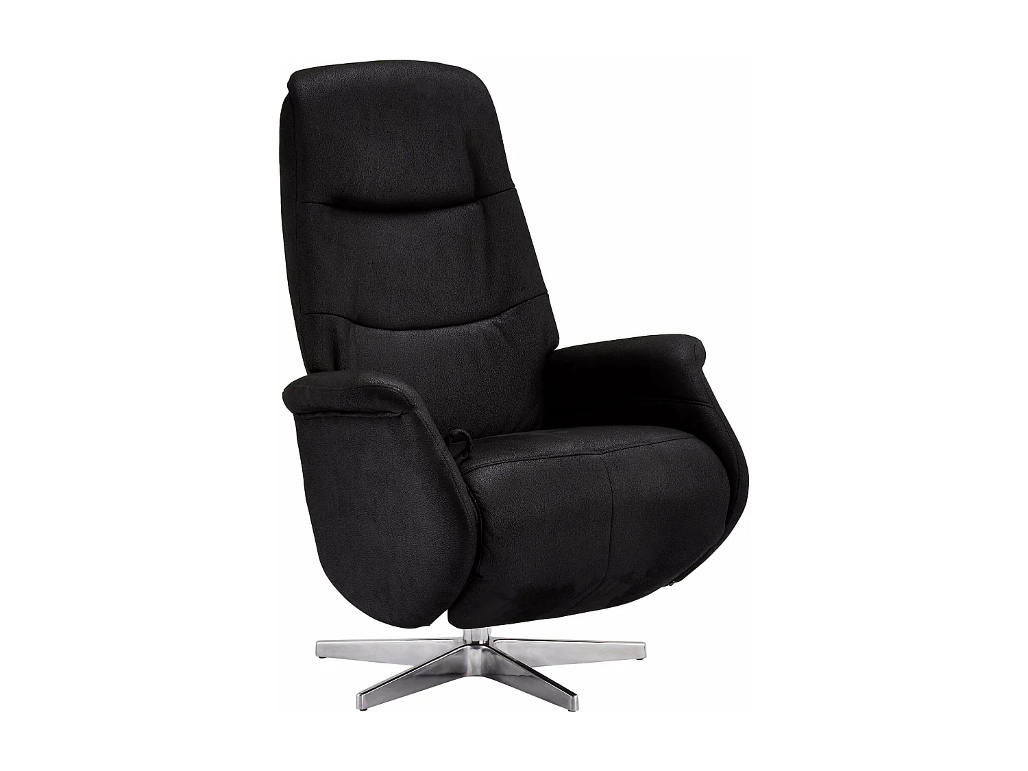 Handmatige relaxfauteuil Delta - Stof & metaal - Zwart