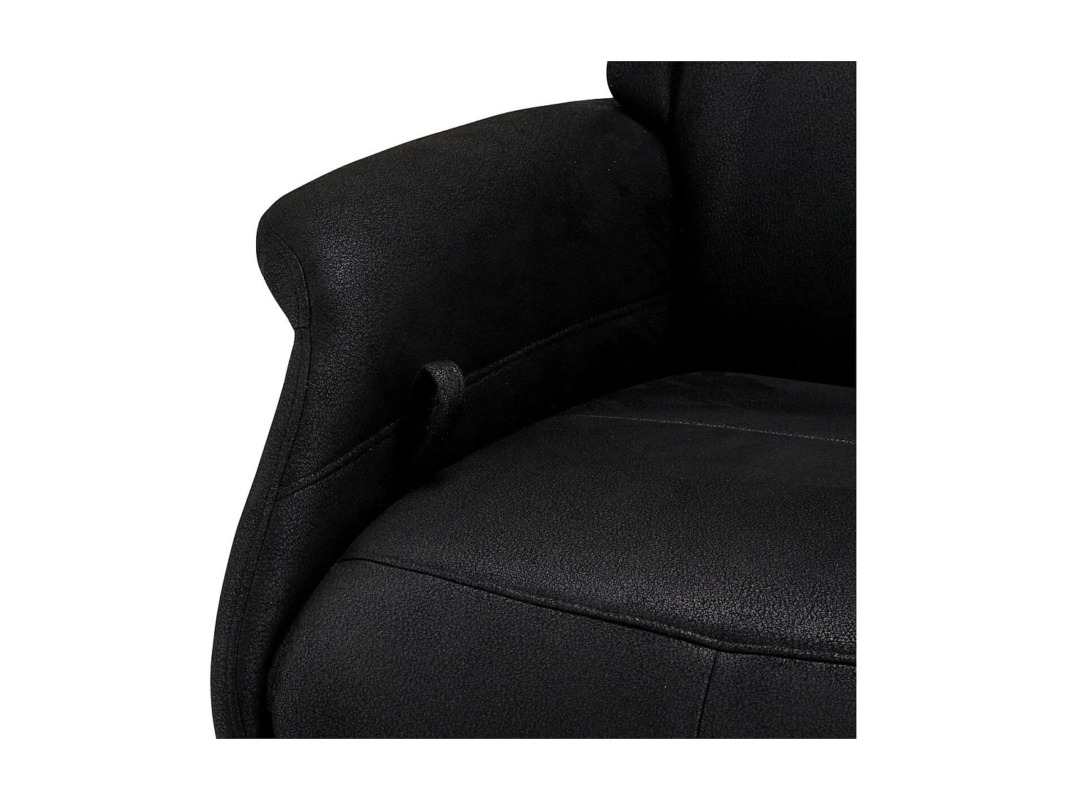 Handmatige relaxfauteuil Delta - Stof & metaal - Zwart