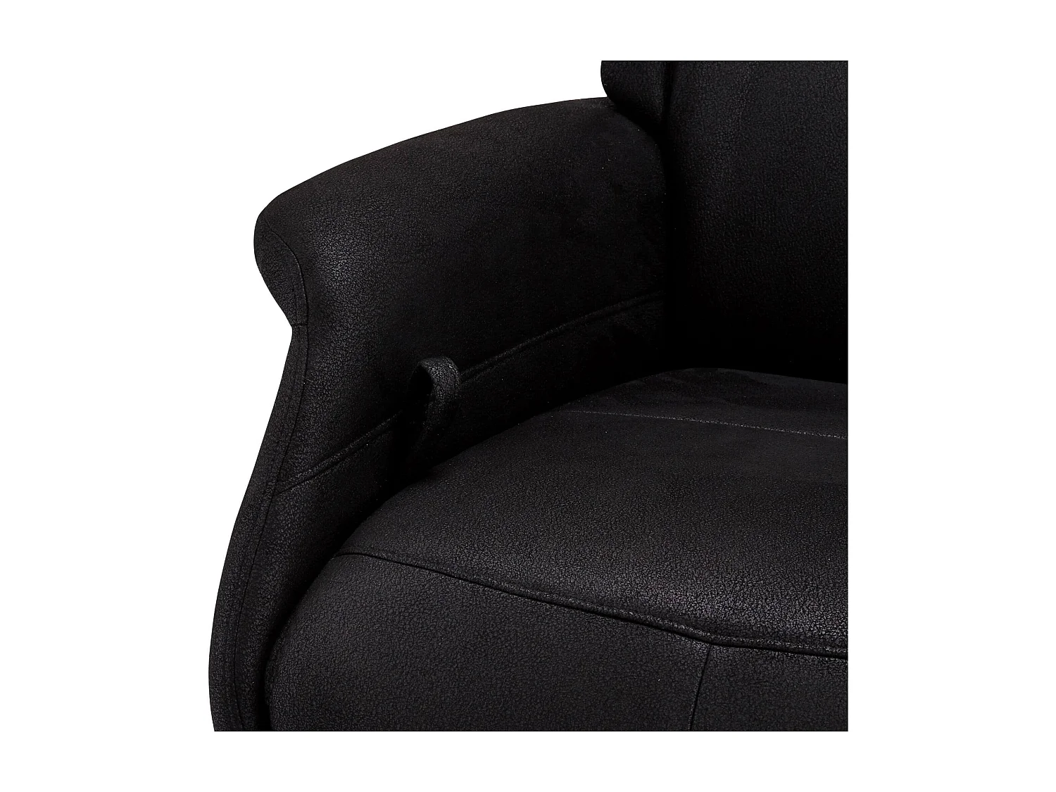 Handmatige relaxfauteuil Delta - Stof & metaal - Zwart