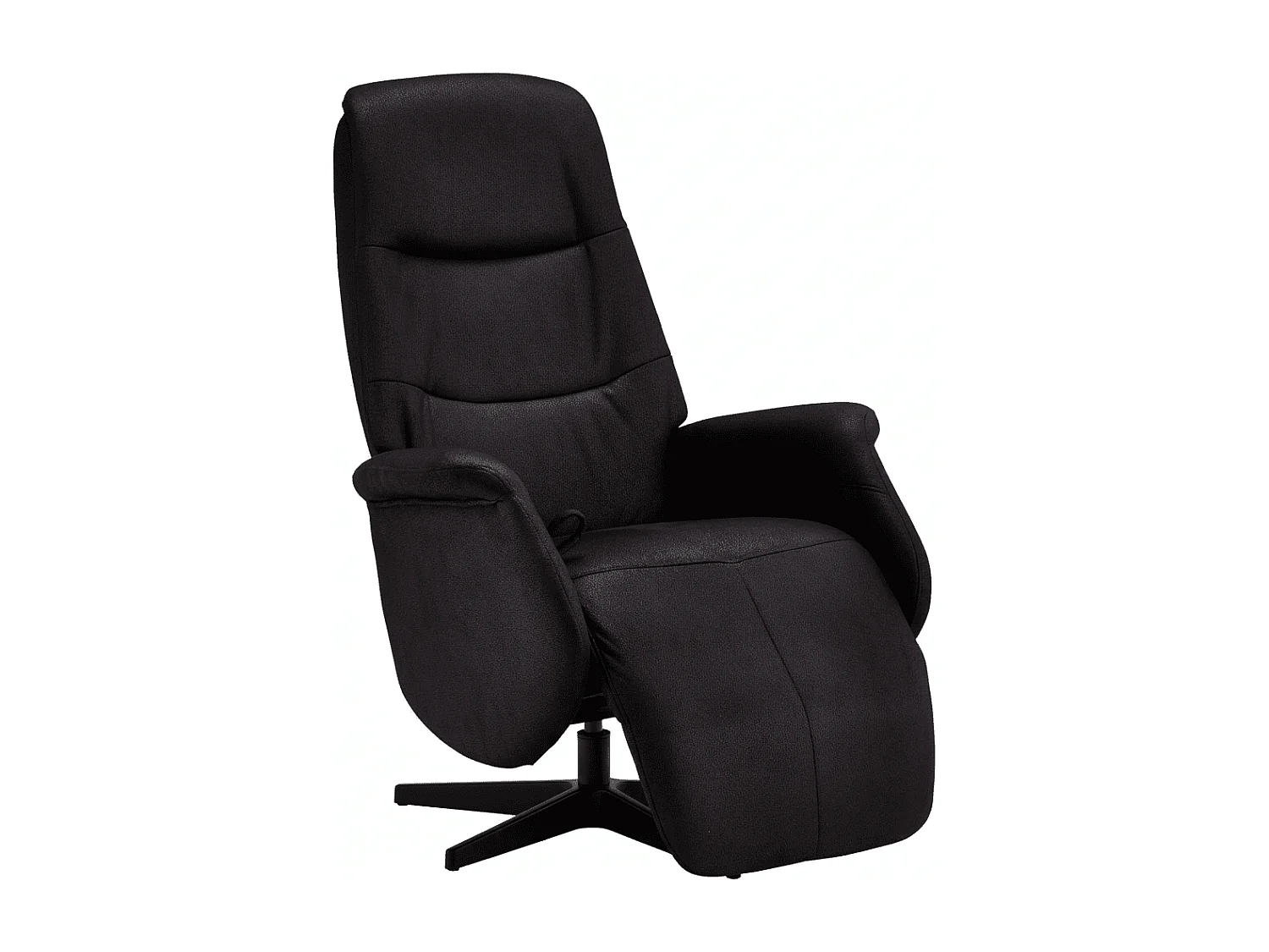 Handmatige relaxfauteuil Delta - Stof & metaal - Zwart