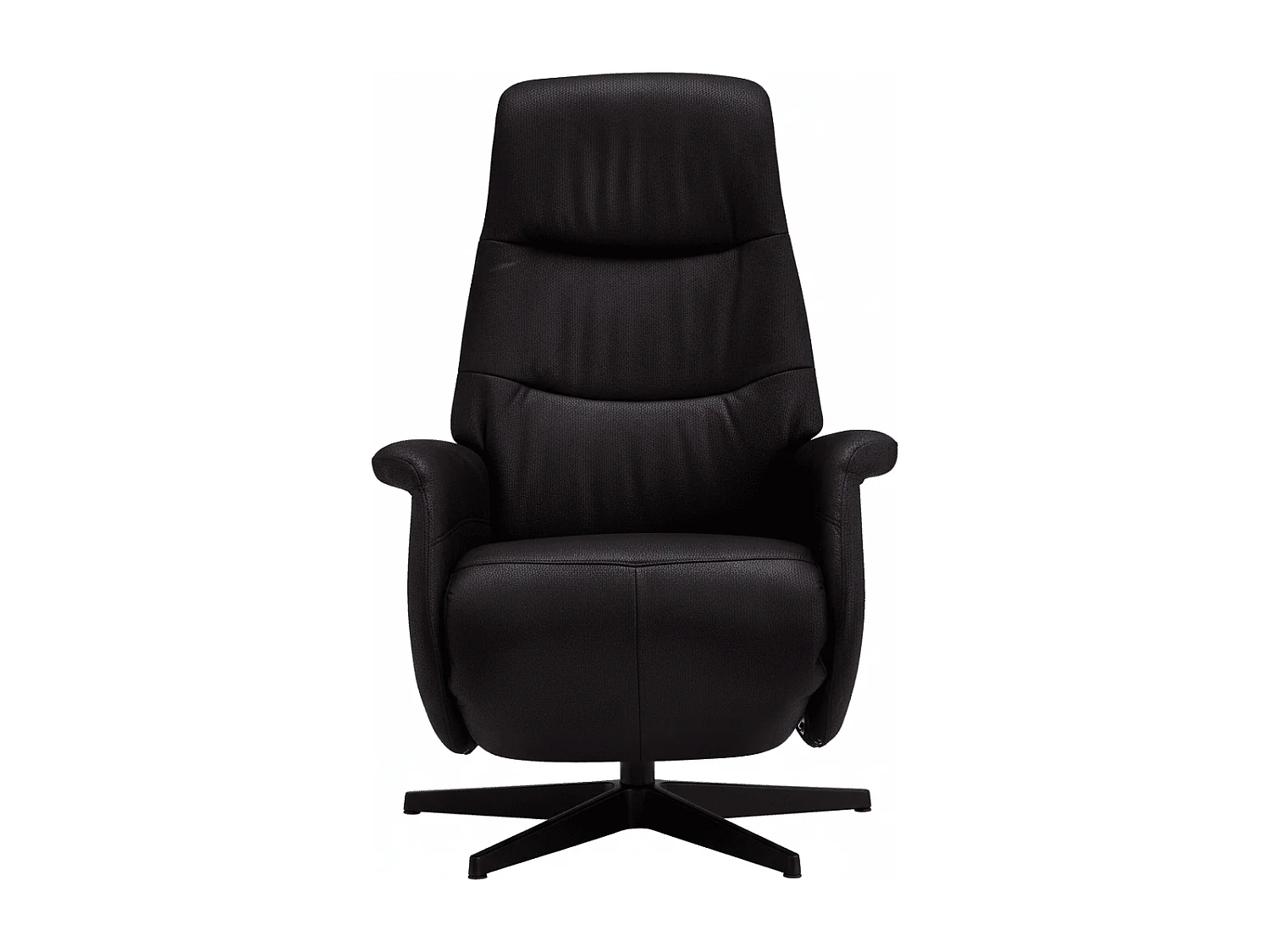 Handmatige relaxfauteuil Delta - Stof & metaal - Zwart