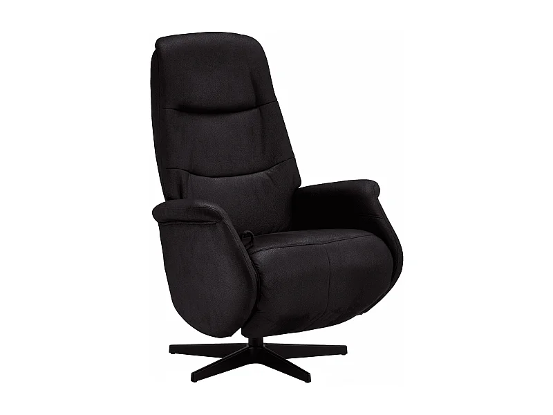 Fauteuil relax Delta - Tissu et métal - Noir