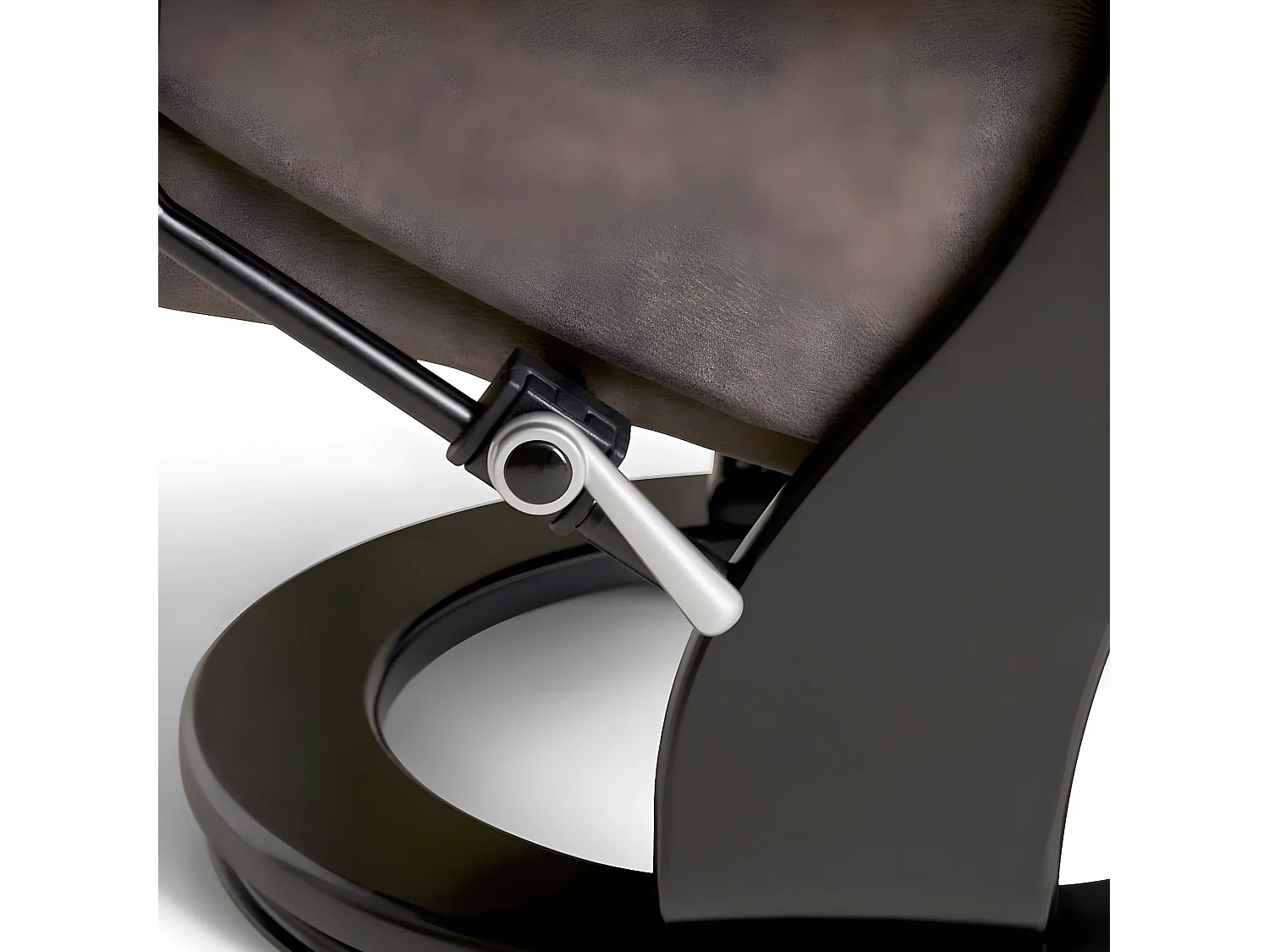 Fauteuil relax avec repose-pieds Toledo - Tissu et bois - Taupe