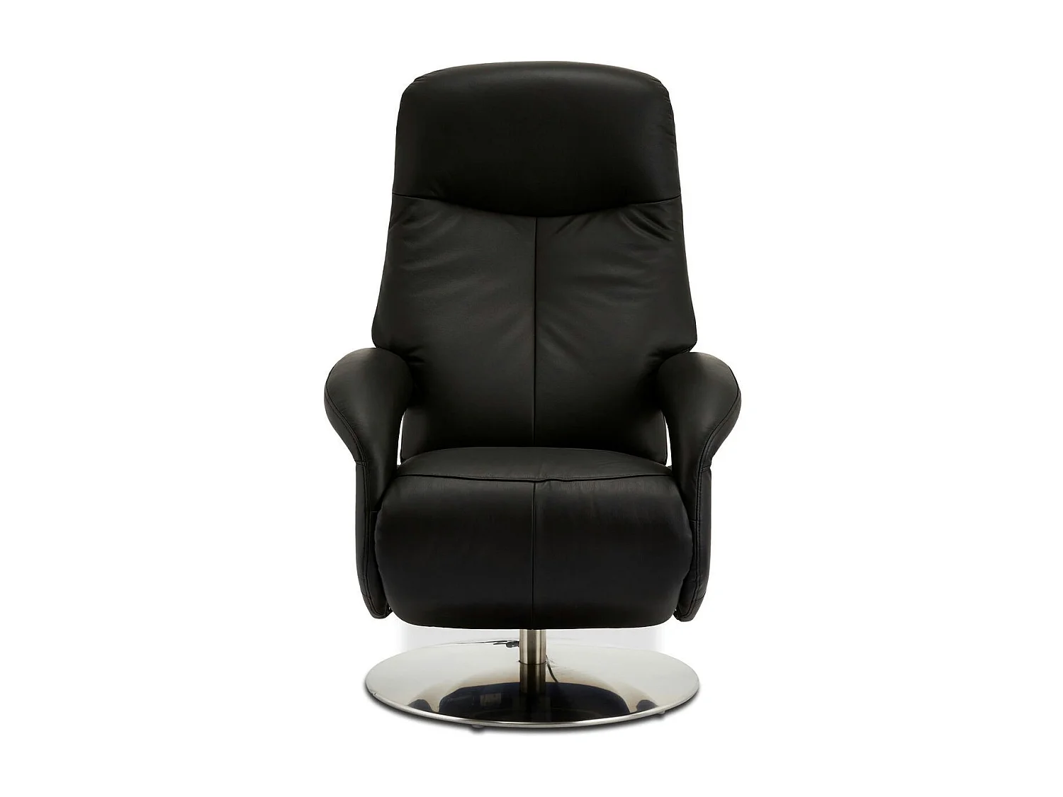 Elektrische relaxfauteuil Bull - Leer & metaal - Zwart