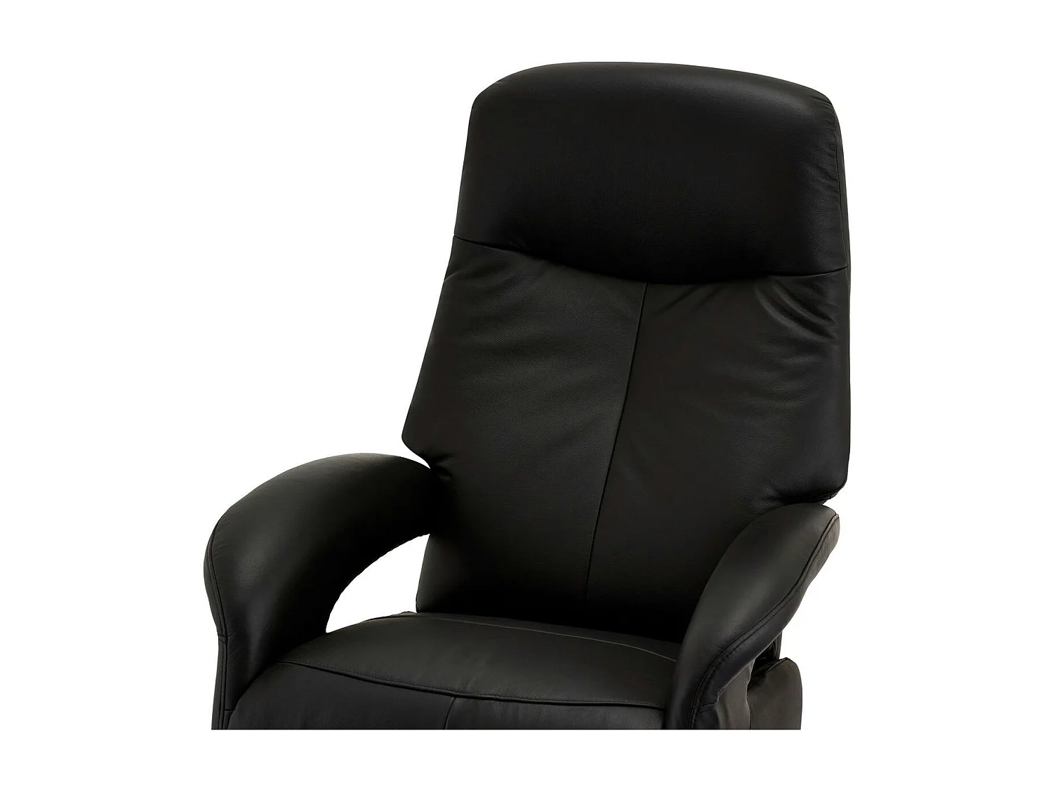 Elektrische relaxfauteuil Bull - Leer & metaal - Zwart